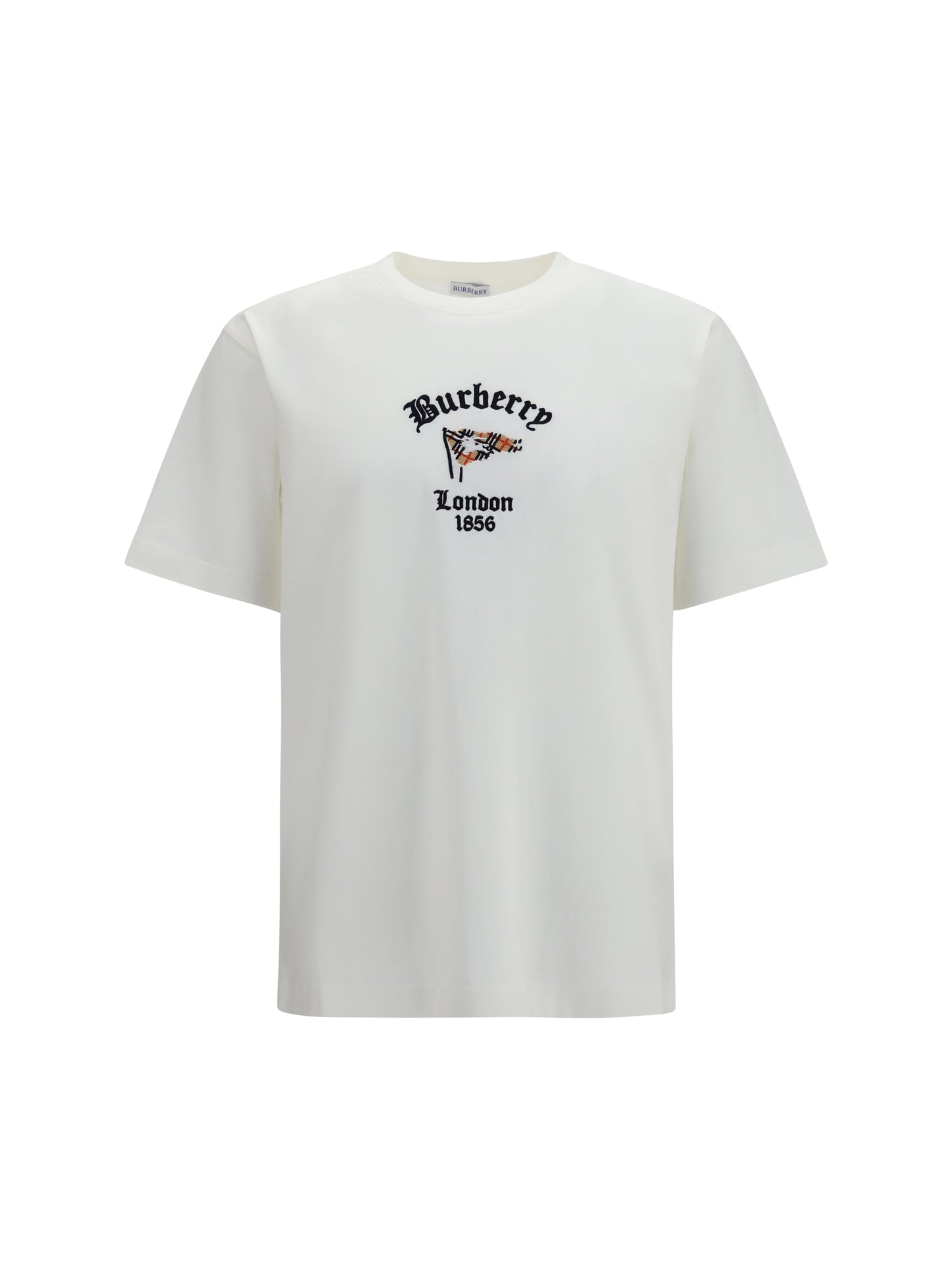 Burberry Men Check Cotton T-Shirt BURBERRY
