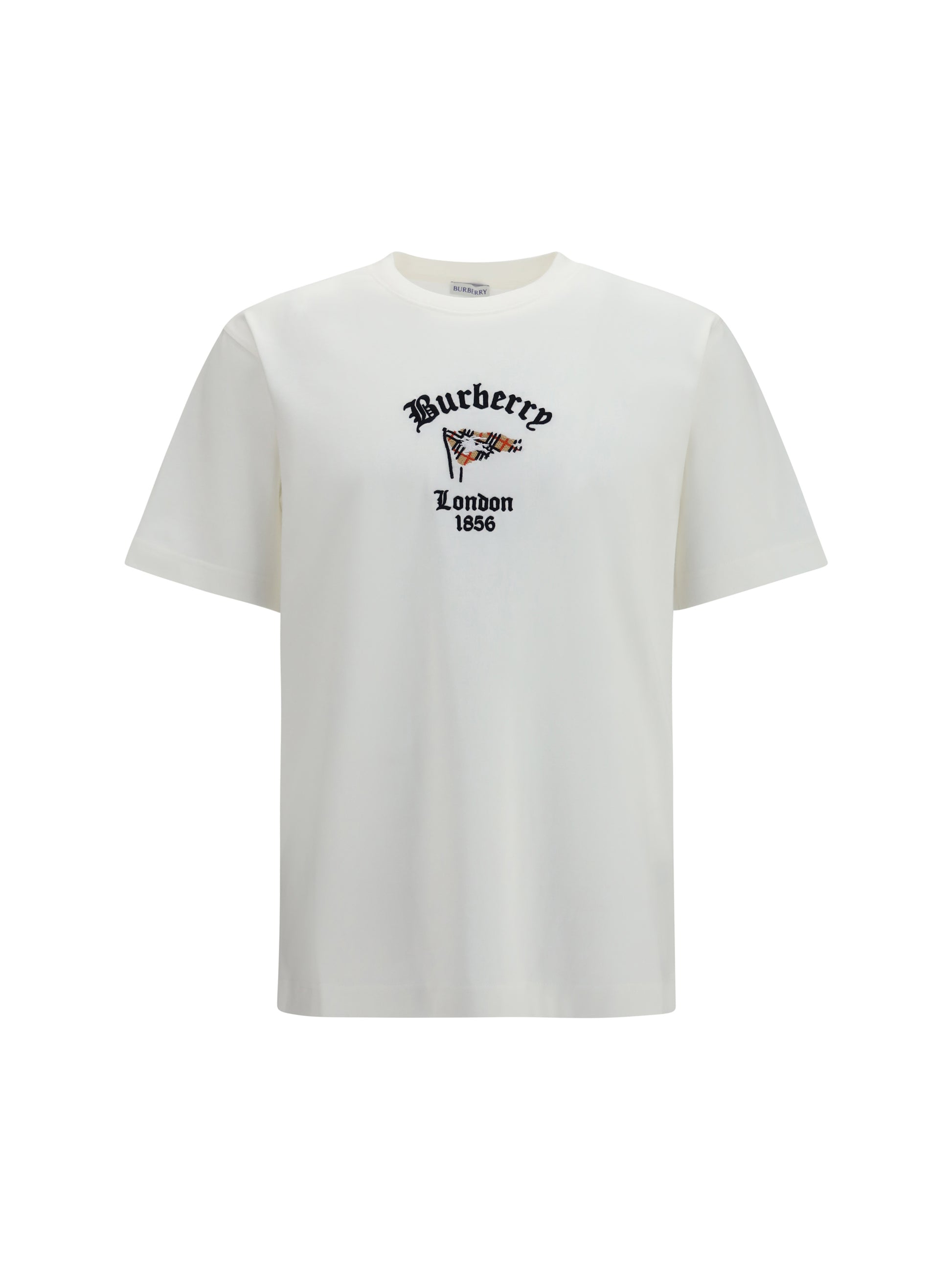 Burberry Men Check Cotton T-Shirt BURBERRY