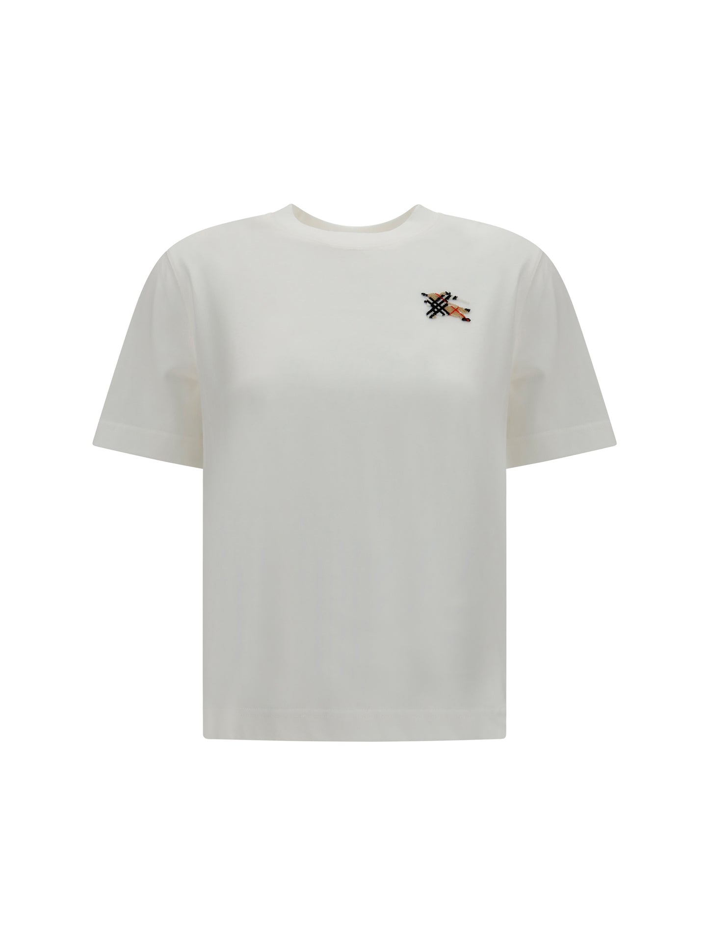 Burberry Women Knight Check Cotton T-Shirt