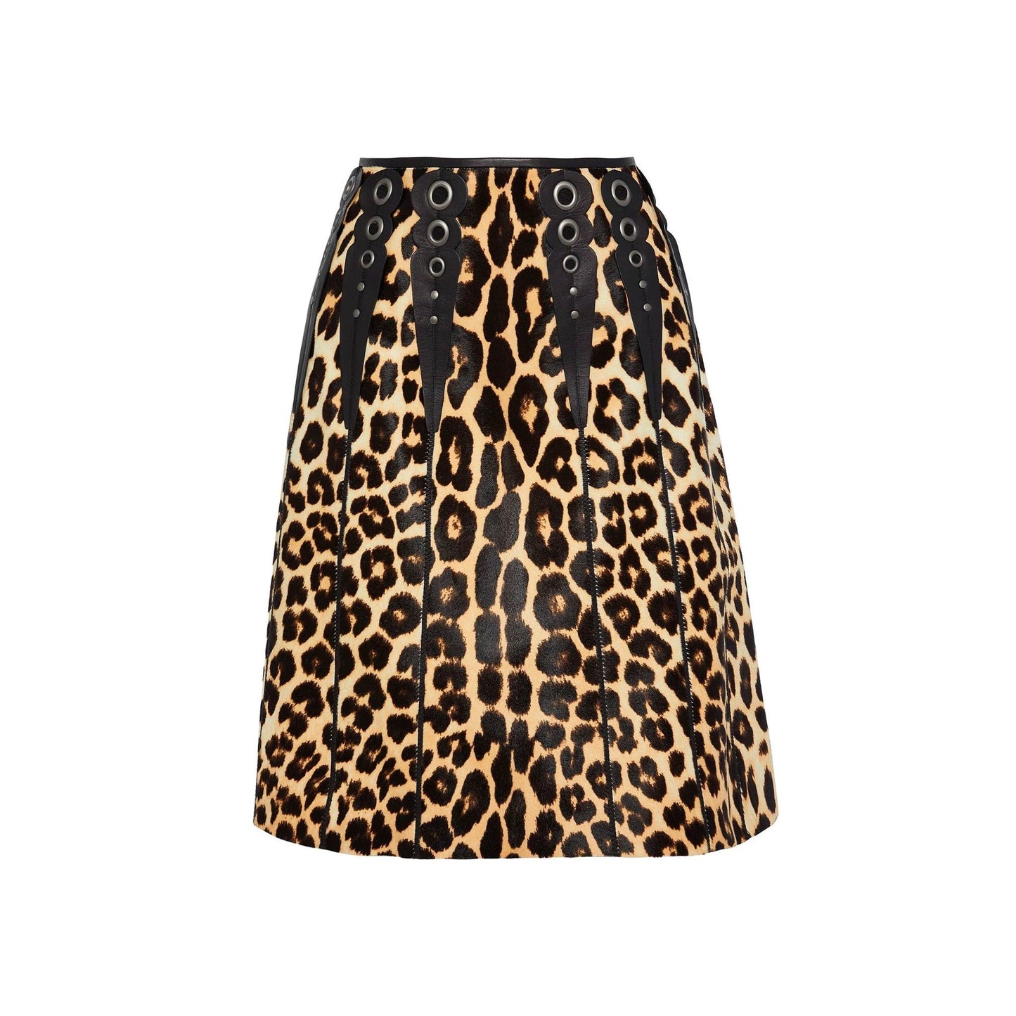 Bottega Veneta Leopard Print Calf Hair Skirt Women BOTTEGA VENETA