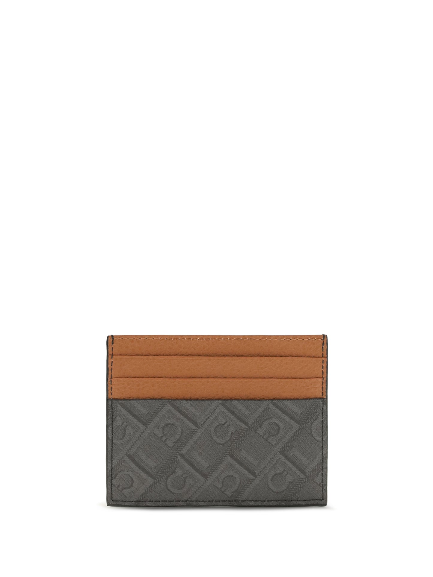 Ferragamo Men Monogram Leather Cardholder FERRAGAMO