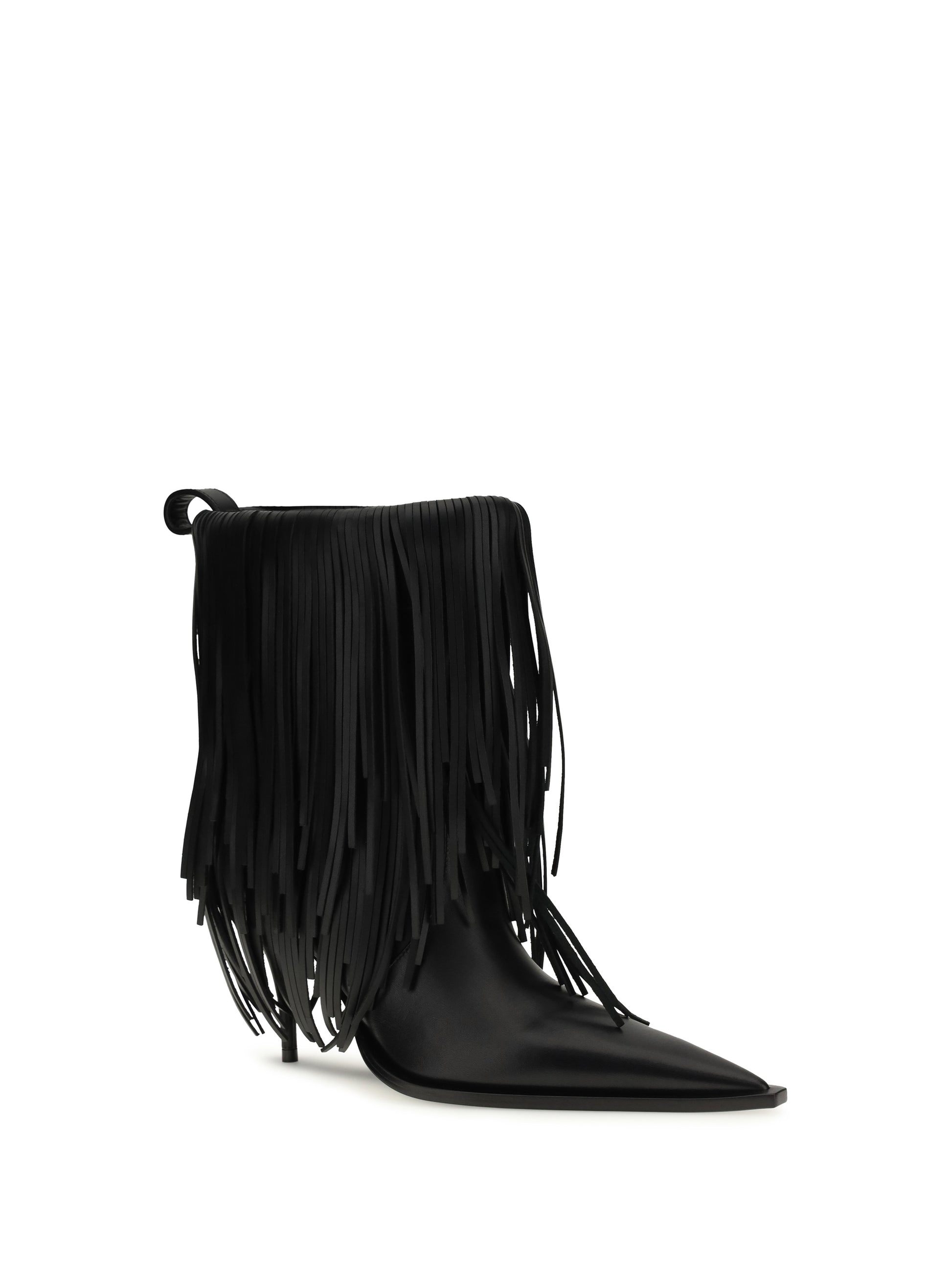 Balenciaga Women Avenue Fringe Ankle Boots BALENCIAGA