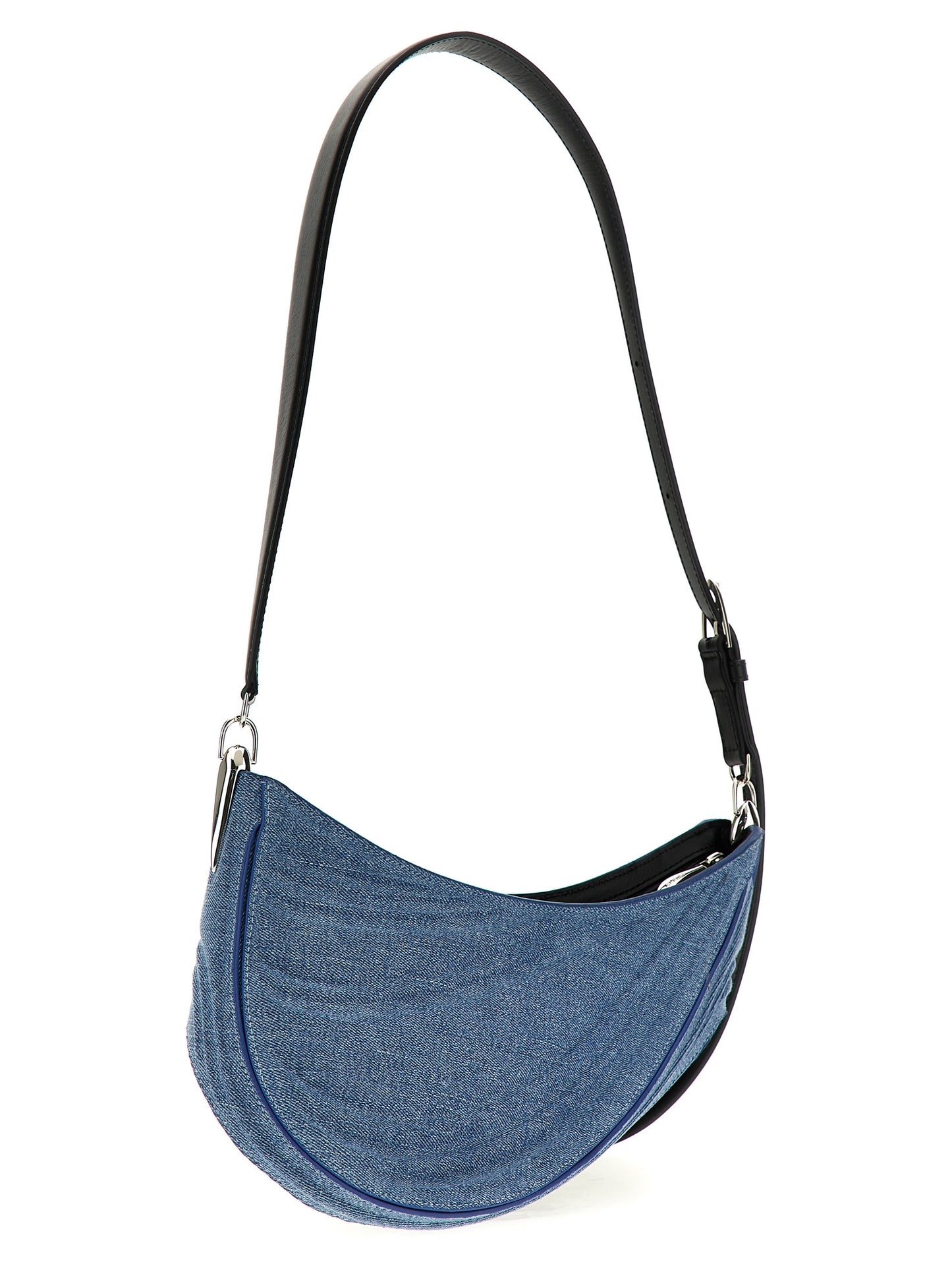 Mugler Women 'Medium Denim Spiral Curve 01' Shoulder Bag MUGLER