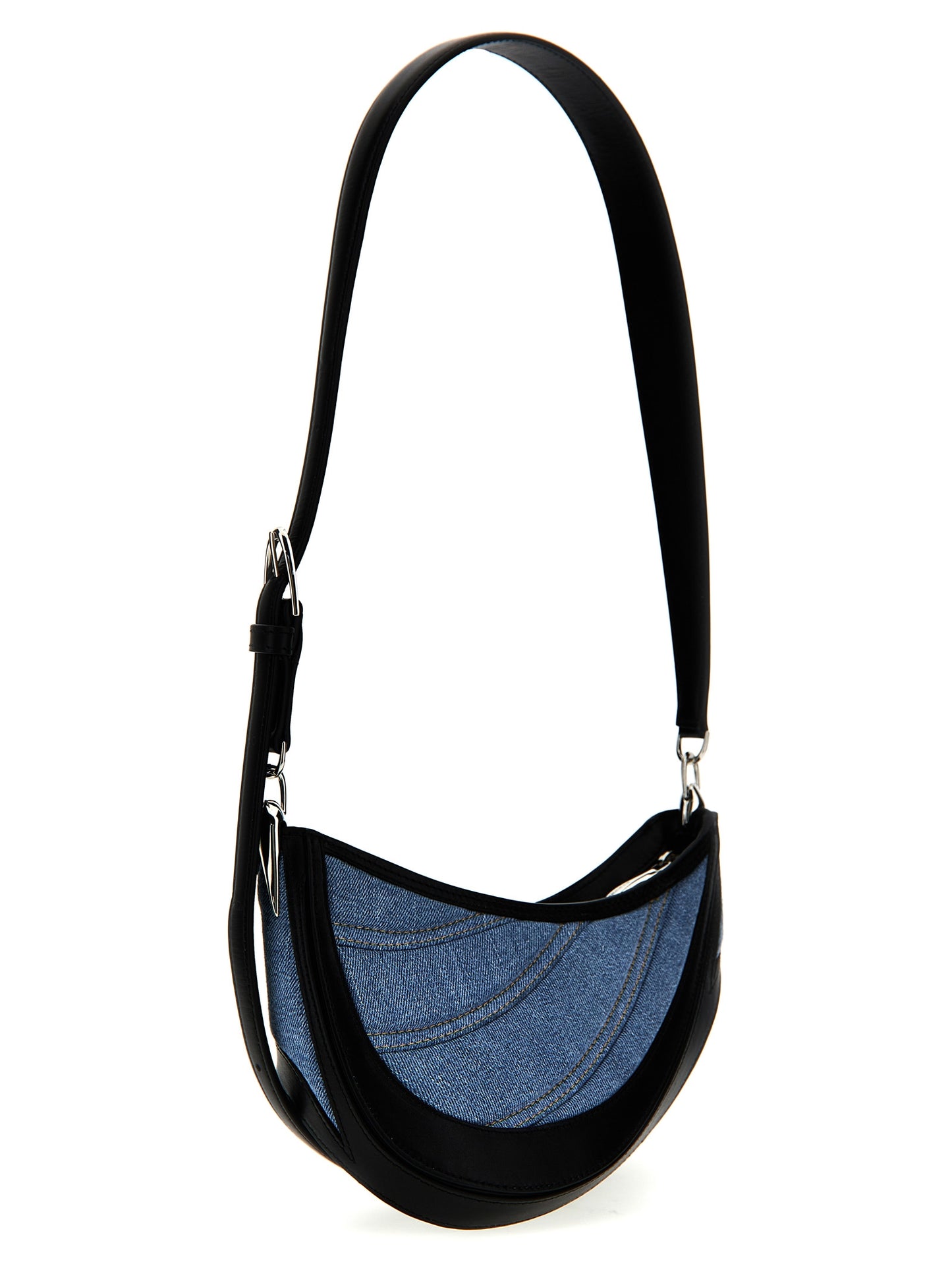 Mugler Women 'Small Denim Spiral Curve 01' Shoulder Bag MUGLER