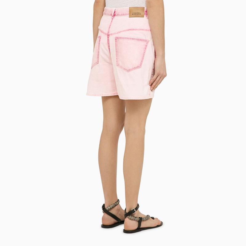 Isabel Marant Light Pink Cotton Denim Shorts Women