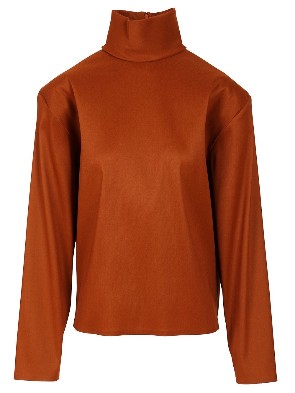 Saint Laurent Women Silk High-Neck Top SAINT LAURENT