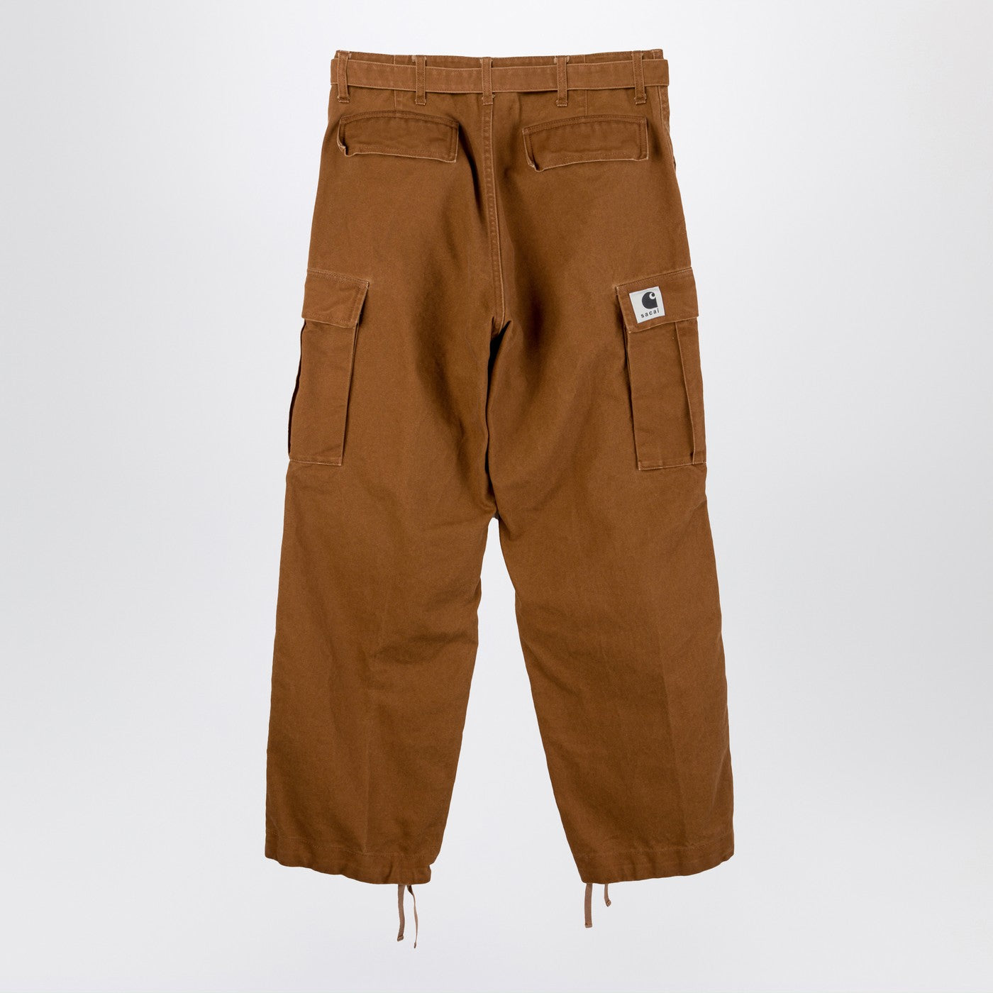 Sacai X Carhartt Wip Beige Cotton Cargo Trousers Women Sacai x Carhartt WIP