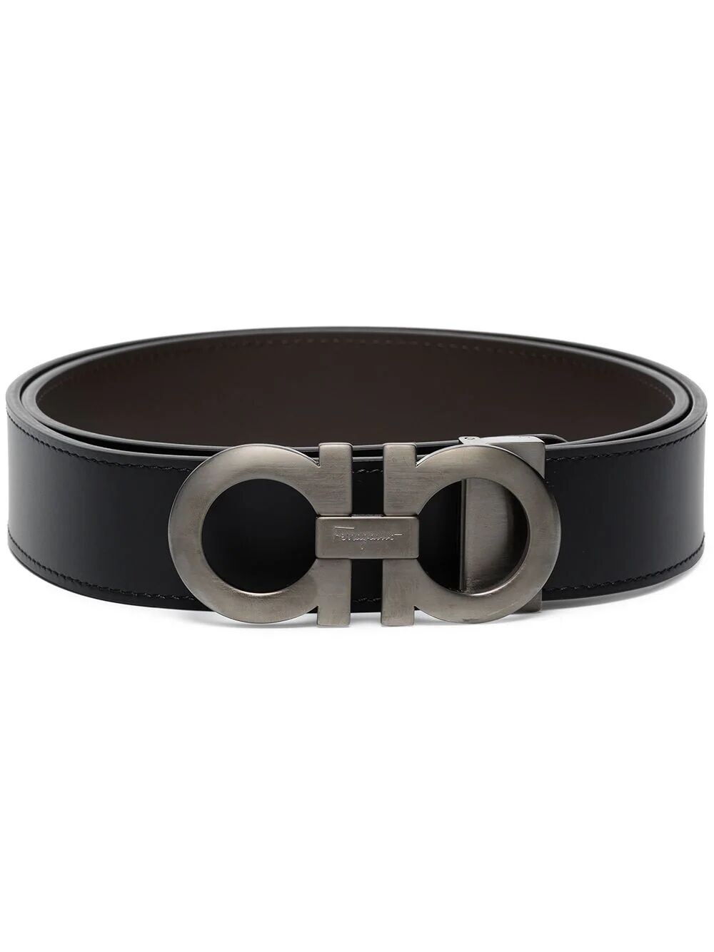 Ferragamo Men Brushed Finish Gancini Reversible Belt FERRAGAMO