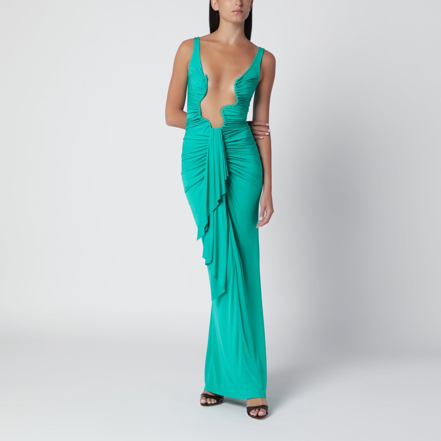 Christopher Esber Draped Malachite Viscose Maxi Dress Women CHRISTOPHER ESBER