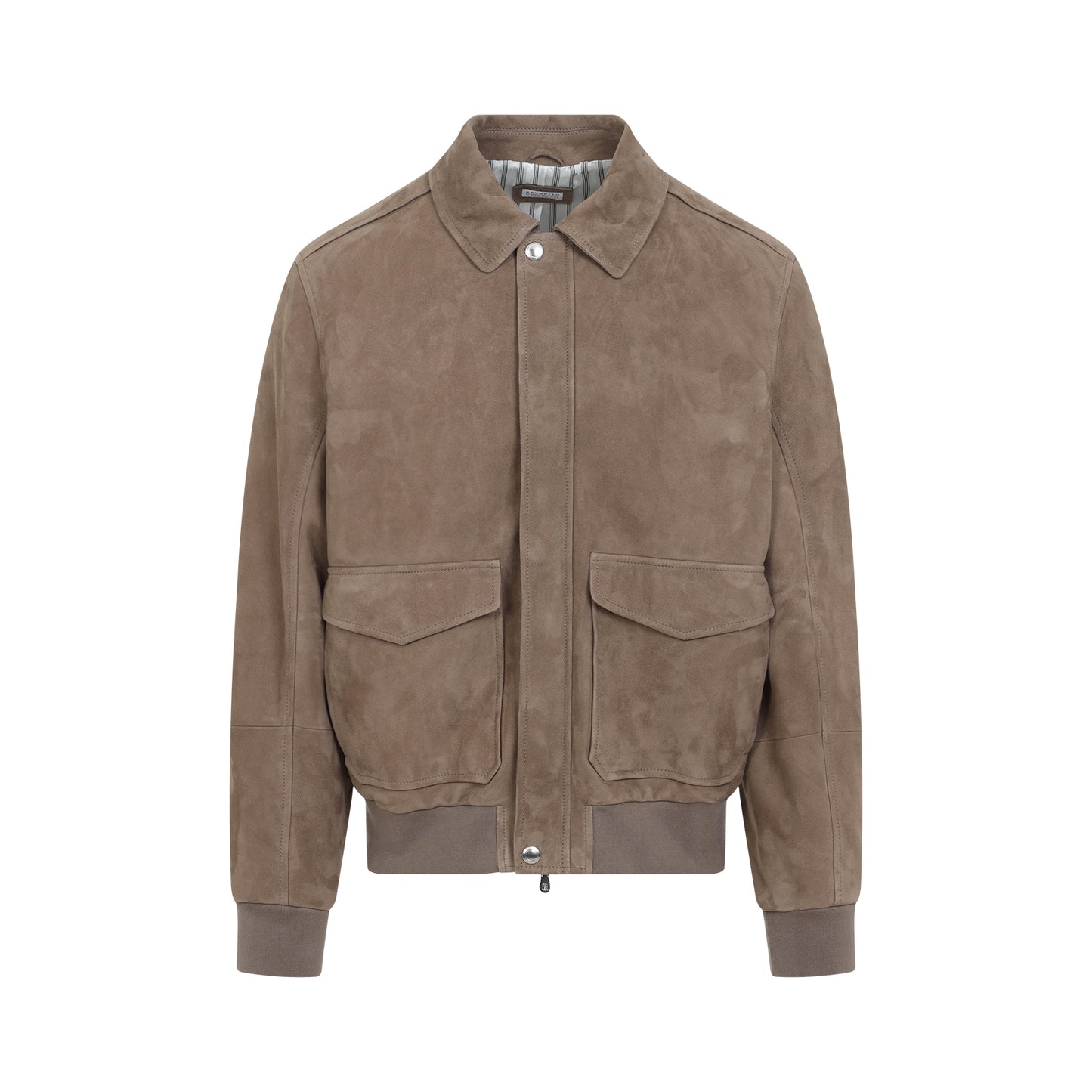 Brunello Cucinelli Leather Bomber Jacket Men BRUNELLO CUCINELLI