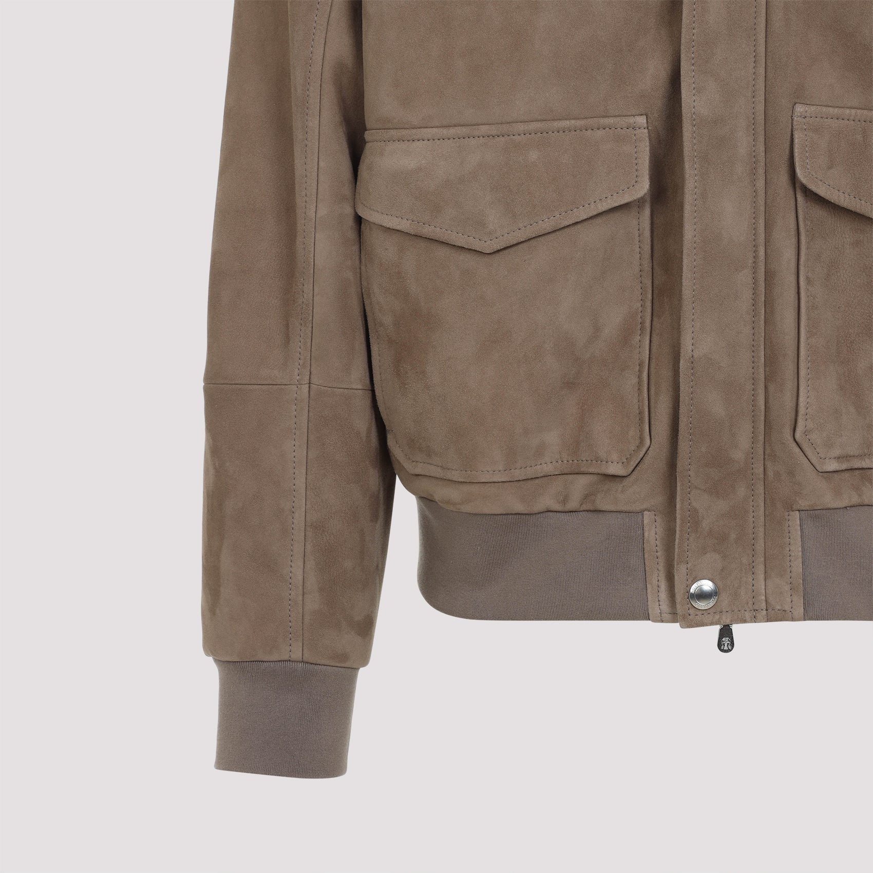 Brunello Cucinelli Leather Bomber Jacket Men BRUNELLO CUCINELLI