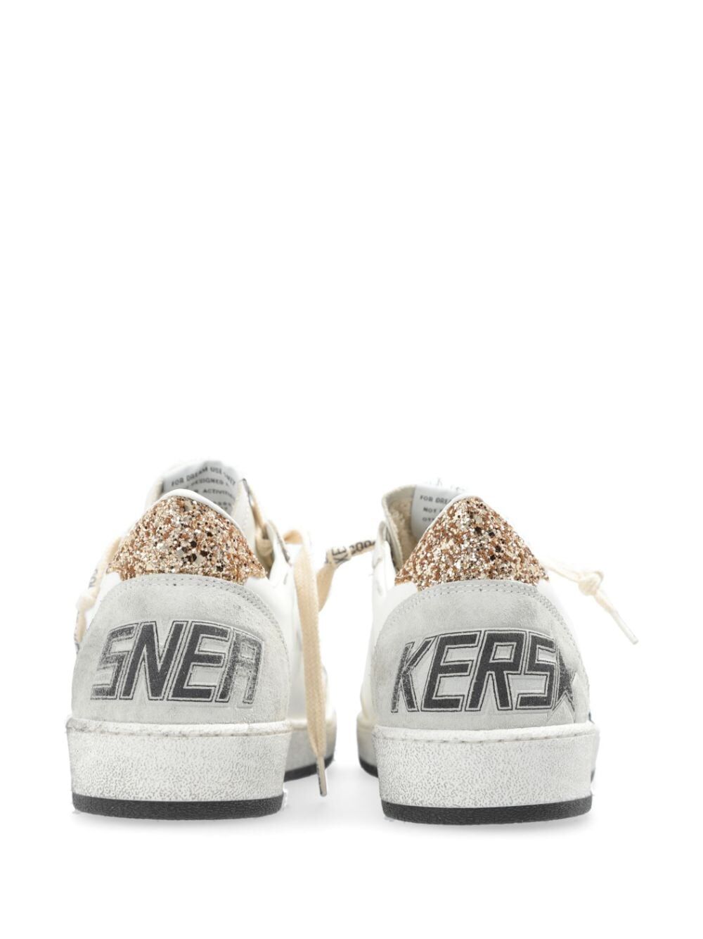 Golden Goose Women Ball Star Nappa Leather Sneakers With Glittered Star And Heel Tab GOLDEN GOOSE
