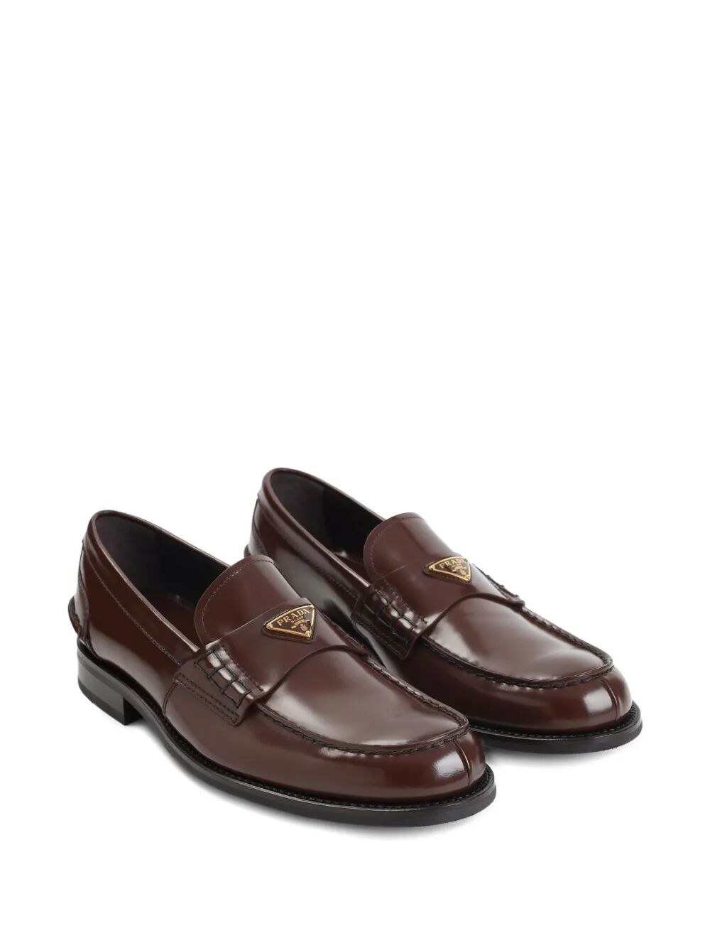 Prada Men Brushed Leather Loafers PRADA