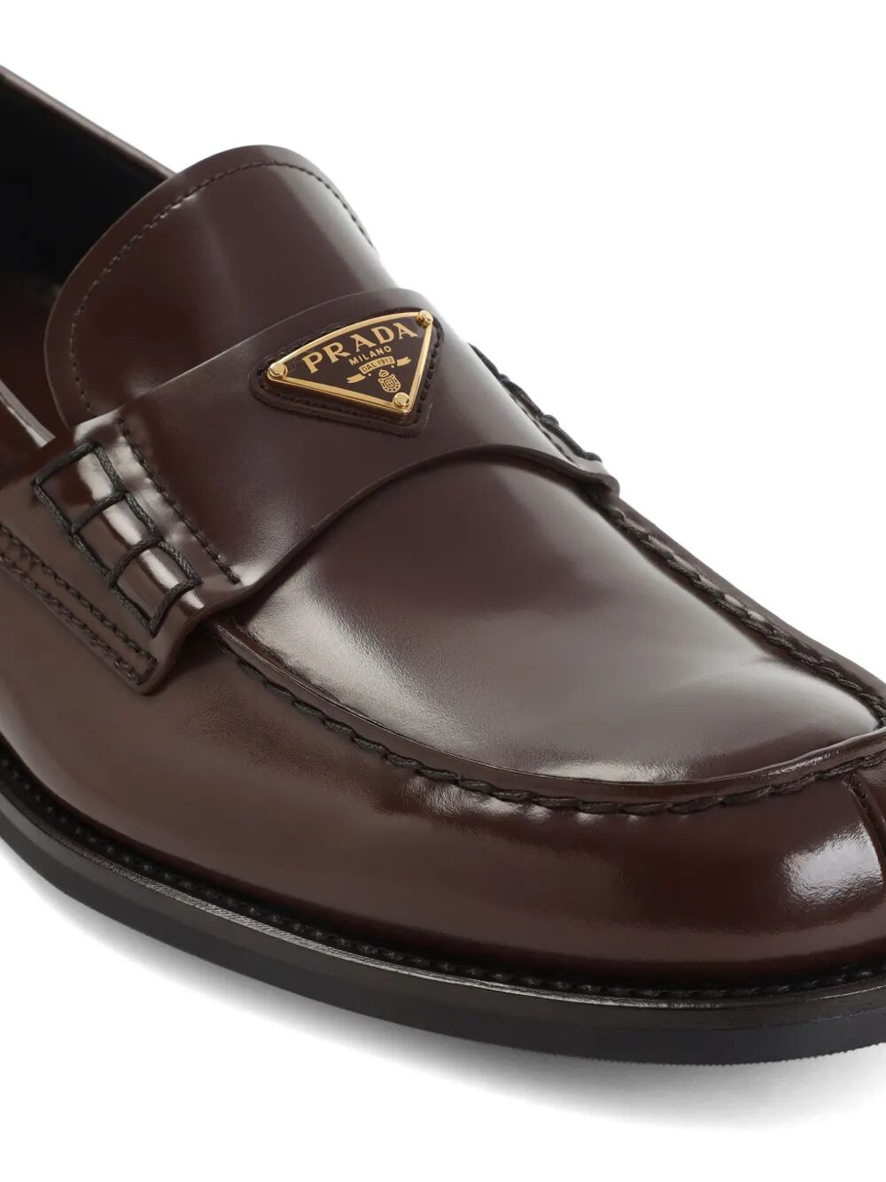 Prada Men Brushed Leather Loafers PRADA
