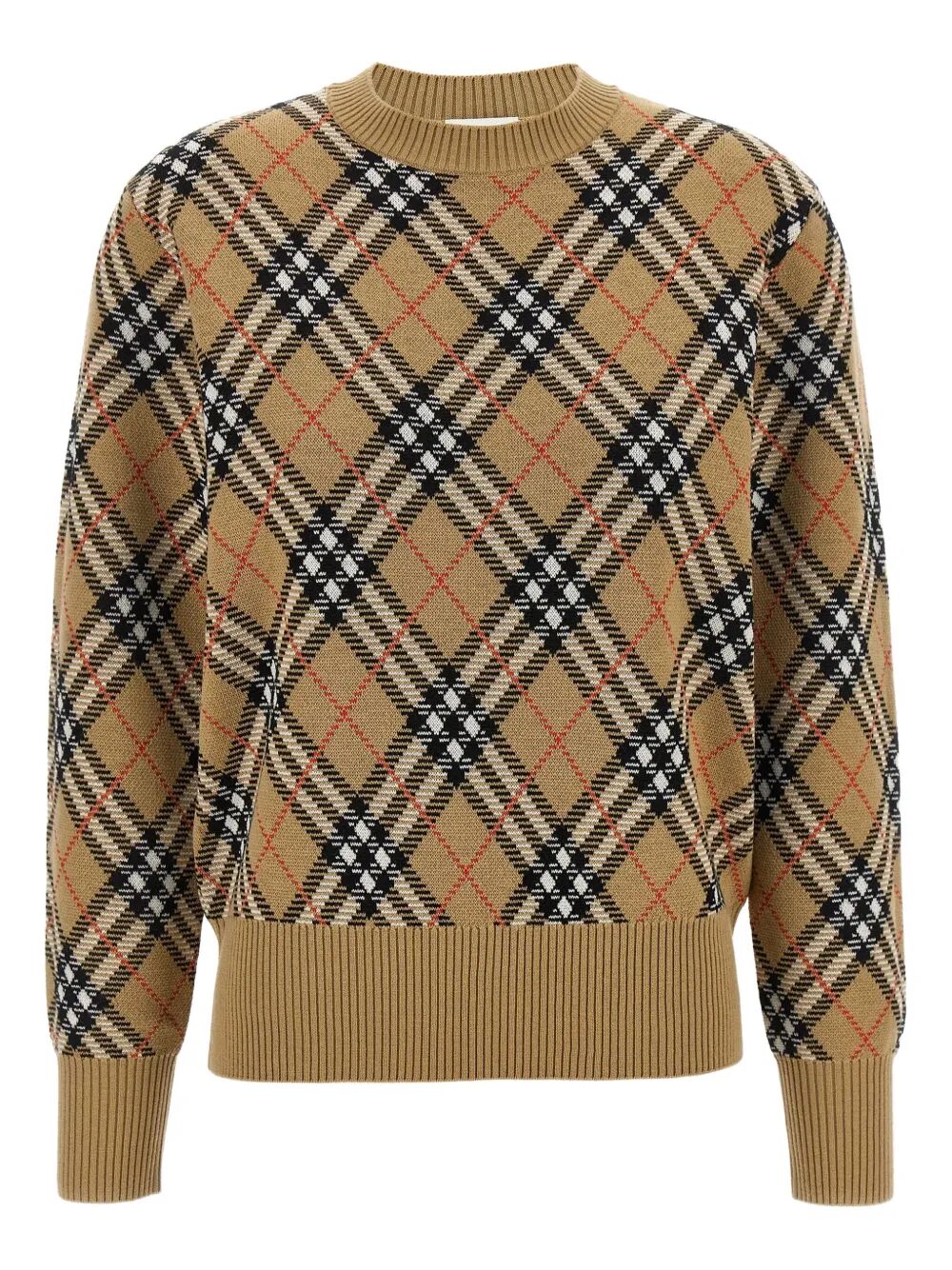Burberry Women Check-Pattern Wool Sweater BURBERRY
