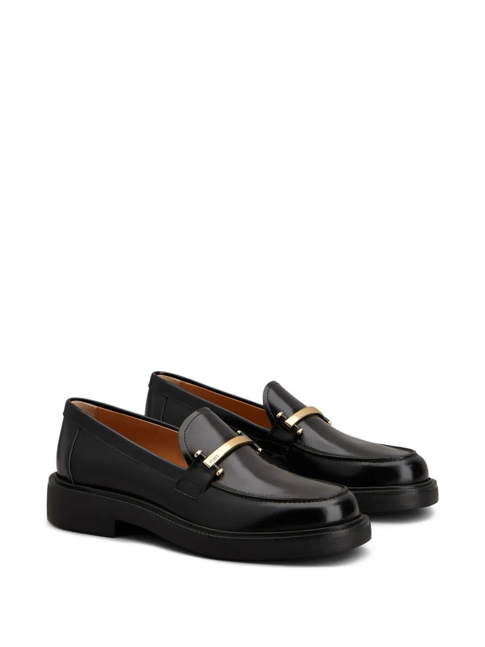 Tod's Women Leather Loafers With Metal Bar TOD'S