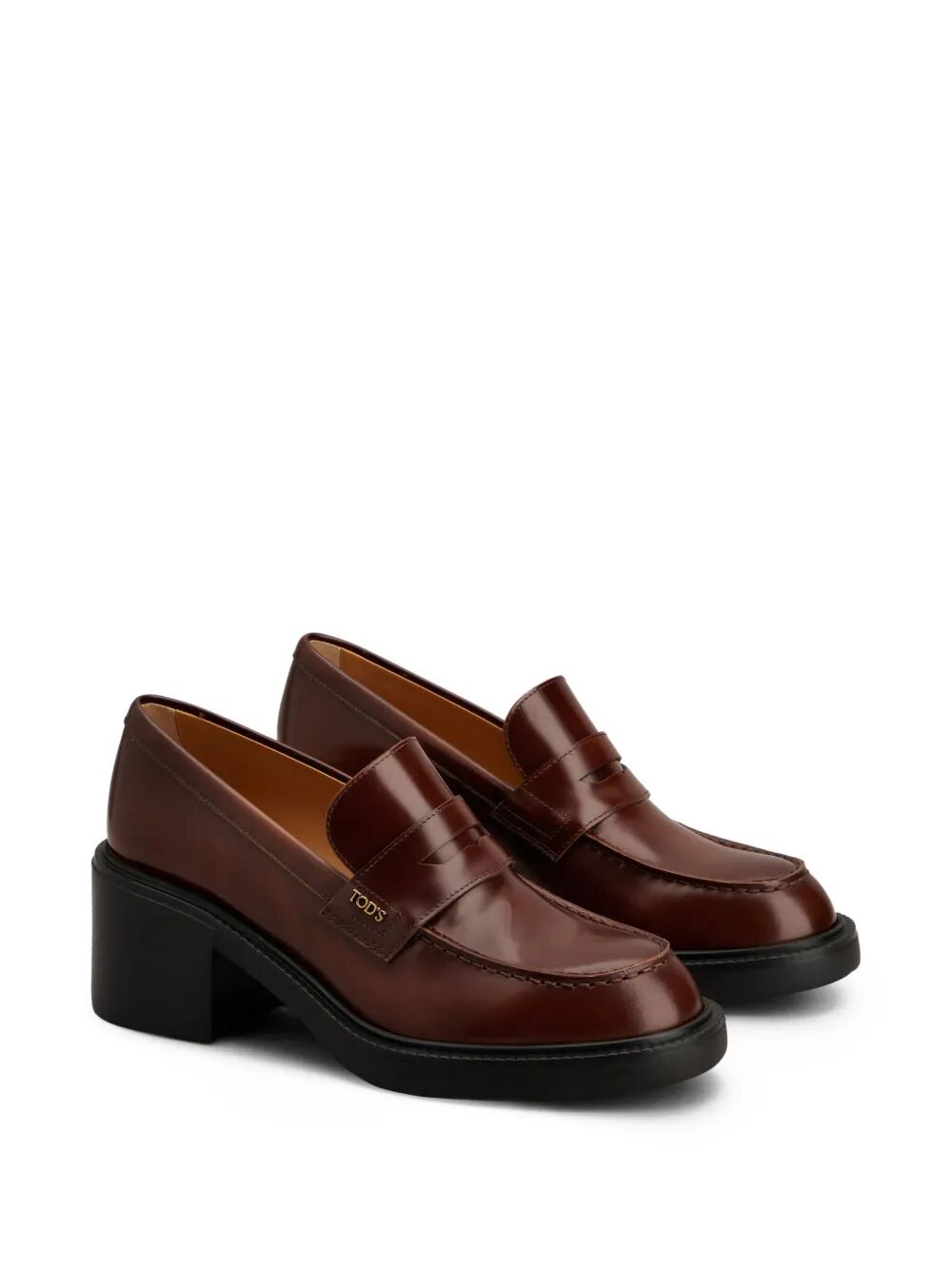 Tod's Women Leather Heeled Penny Loafers TOD'S