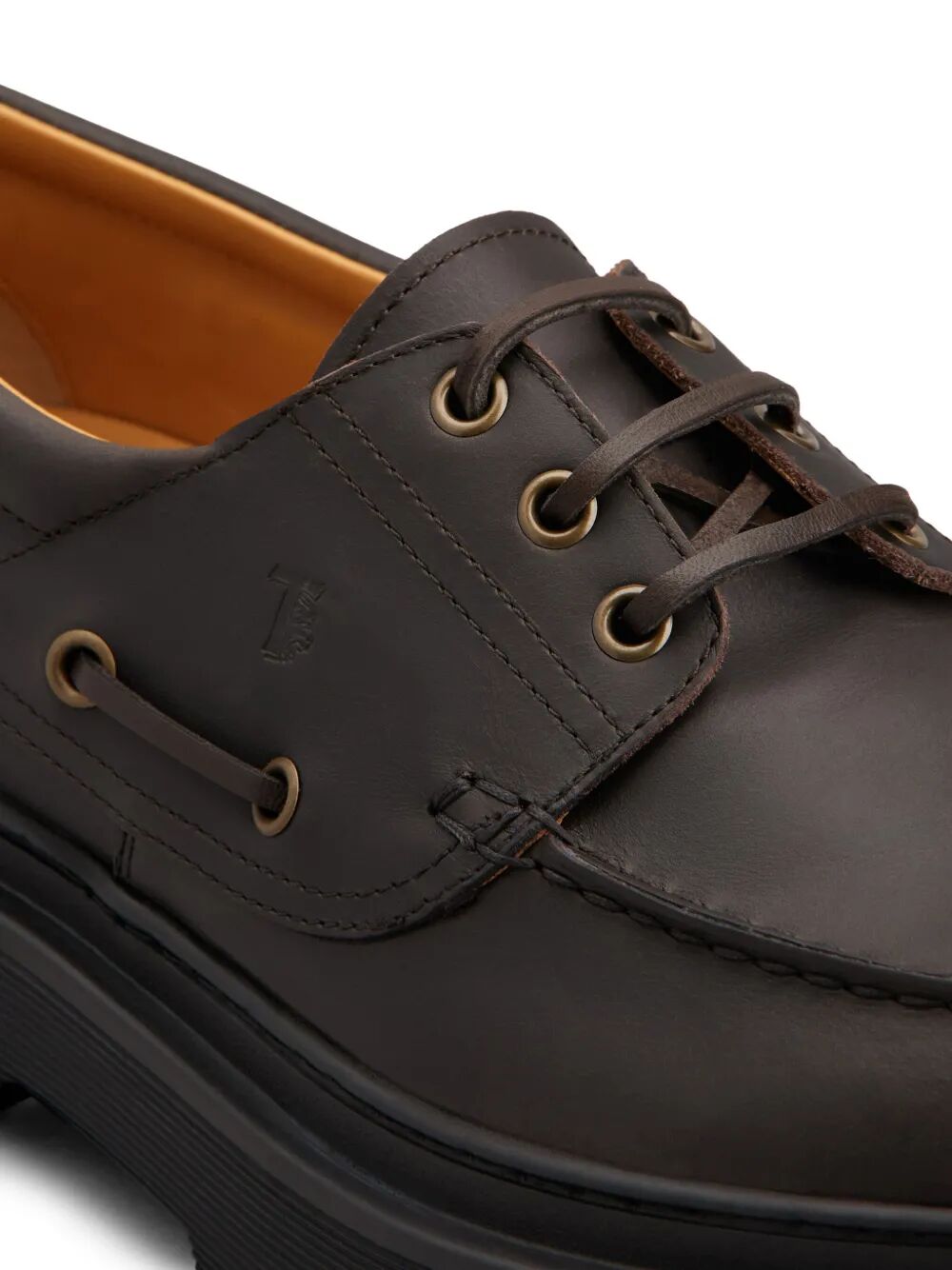Tod's Men Lug Sole Leather Boat Shoes TOD'S