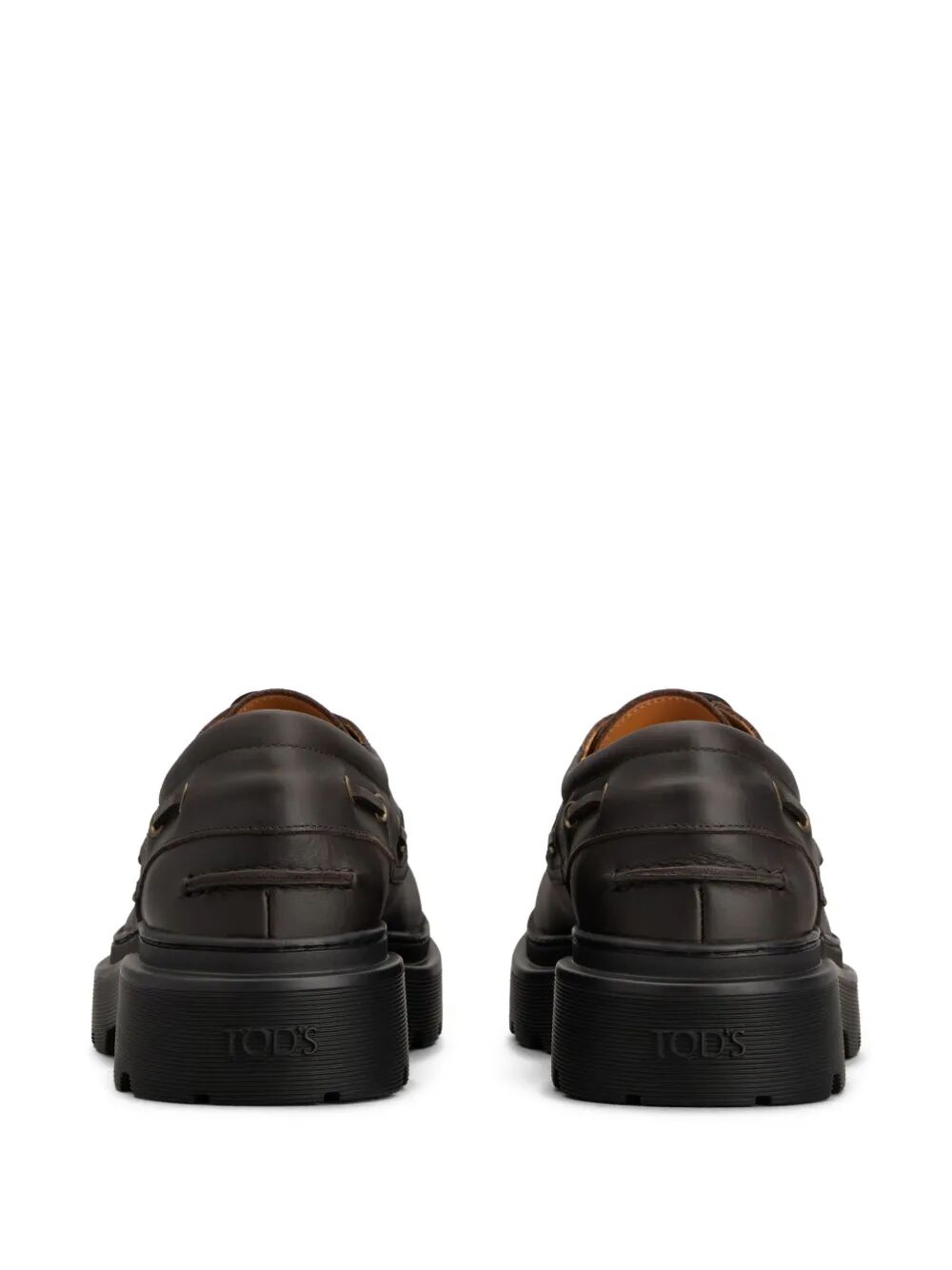 Tod's Men Lug Sole Leather Boat Shoes TOD'S
