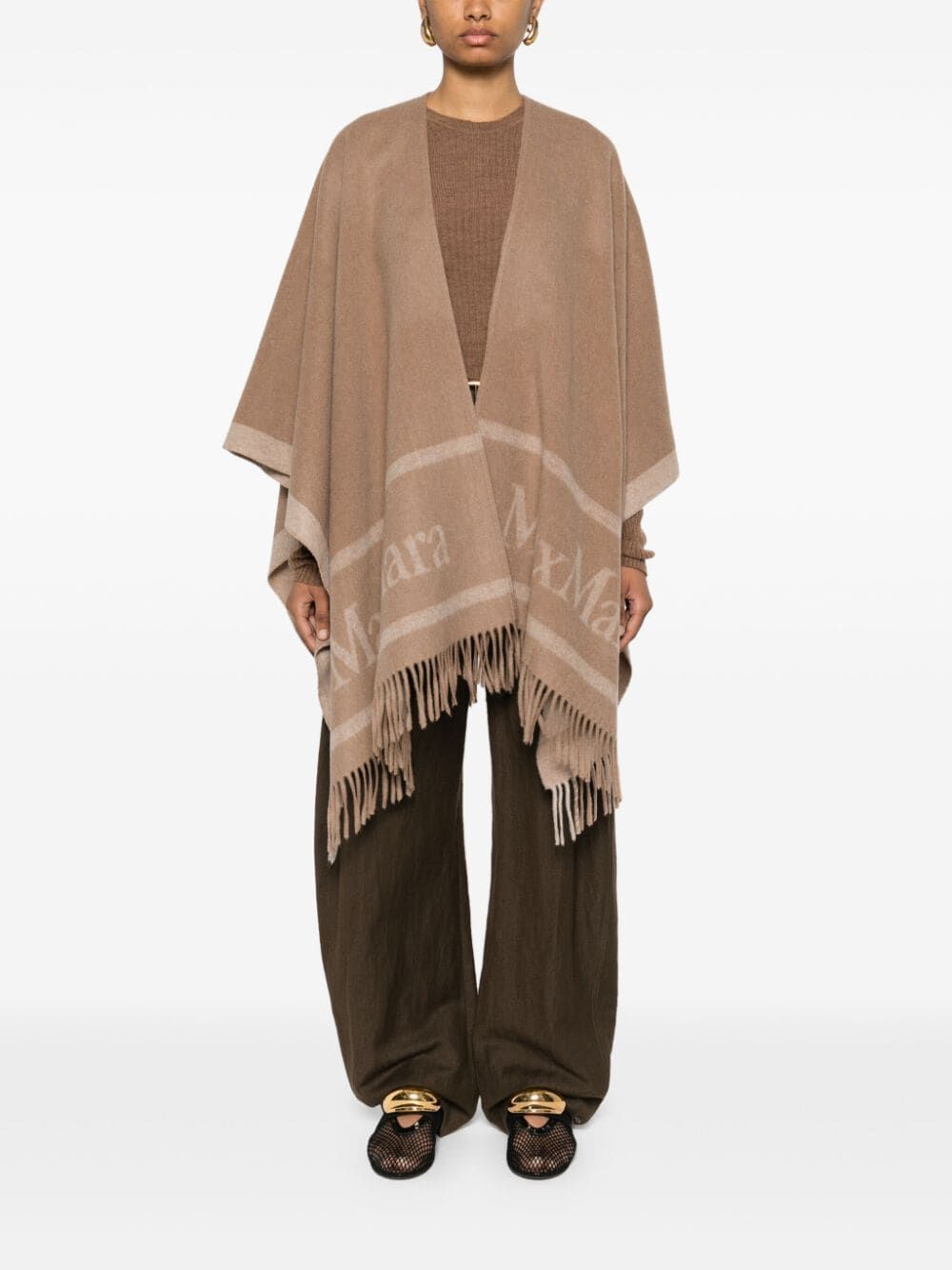 Max Mara Women 2424736051600 - Poncho Logo Jacquard MAX MARA