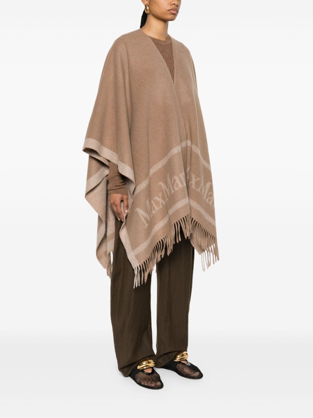 Max Mara Women 2424736051600 - Poncho Logo Jacquard MAX MARA
