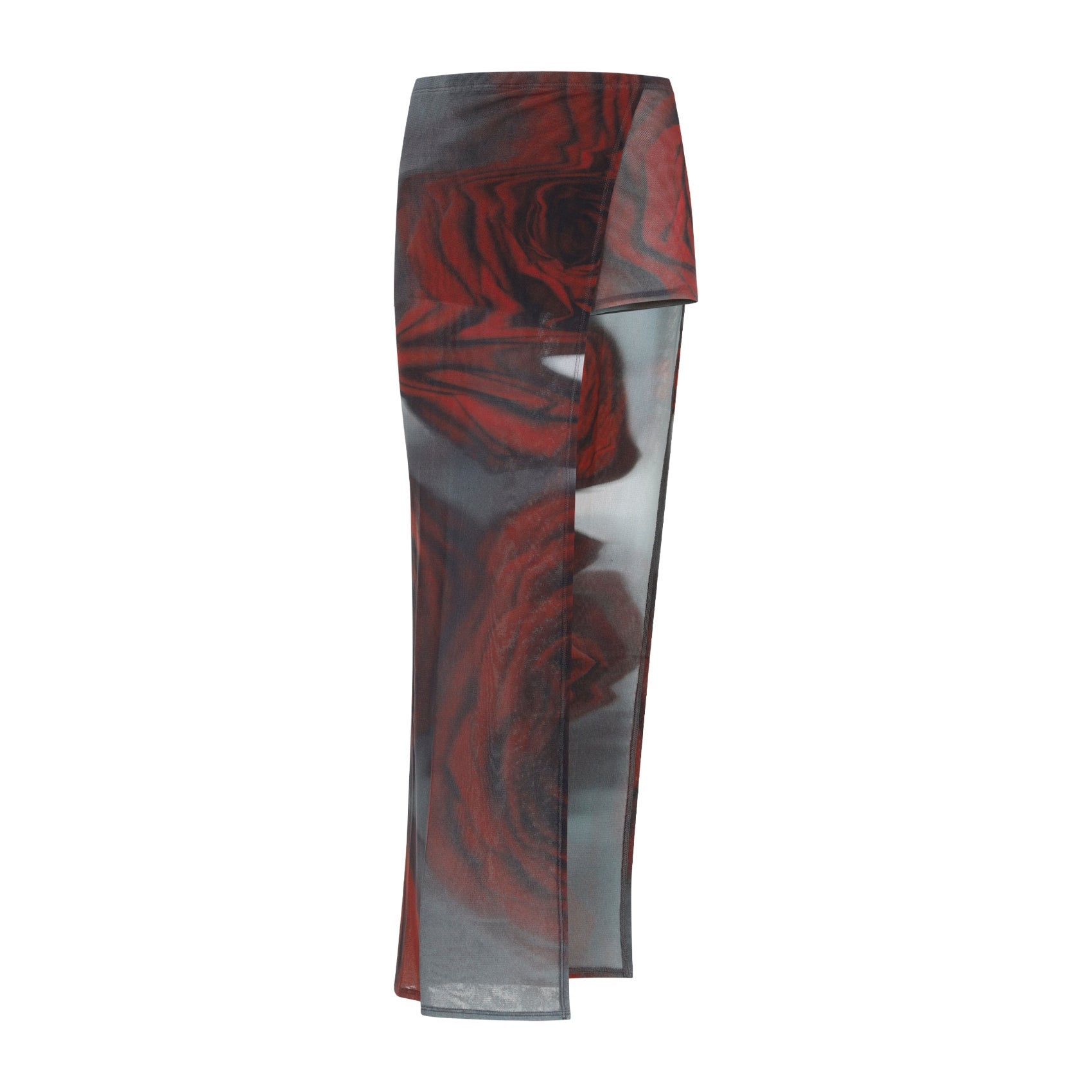 Jean Paul Gaultier Blurry Roses Asymmetric Midi Skirt Women JEAN PAUL GAULTIER