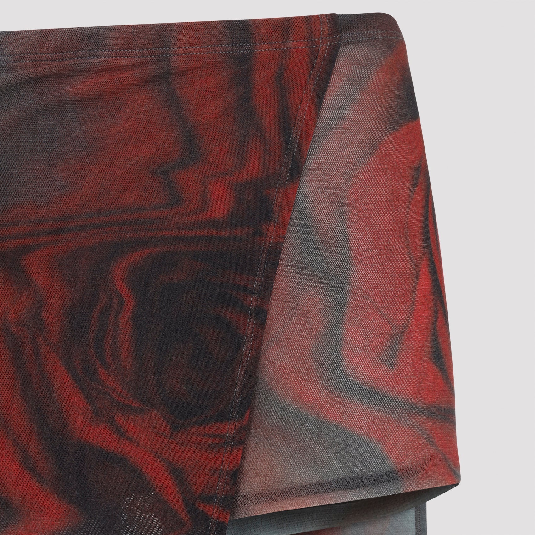 Jean Paul Gaultier Blurry Roses Asymmetric Midi Skirt Women JEAN PAUL GAULTIER
