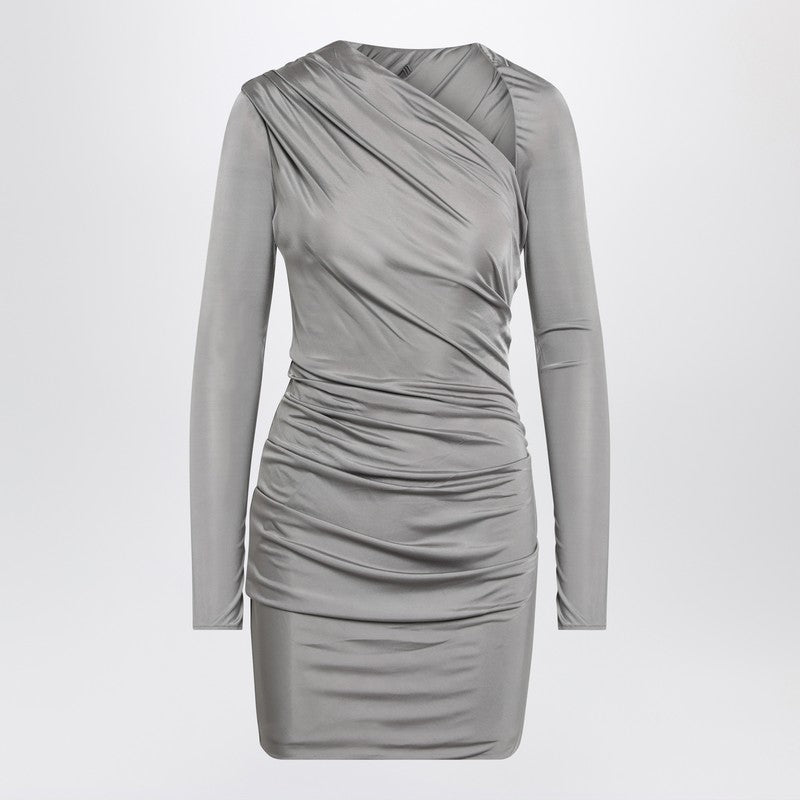 The Attico Draped Grey Mini Dress Women