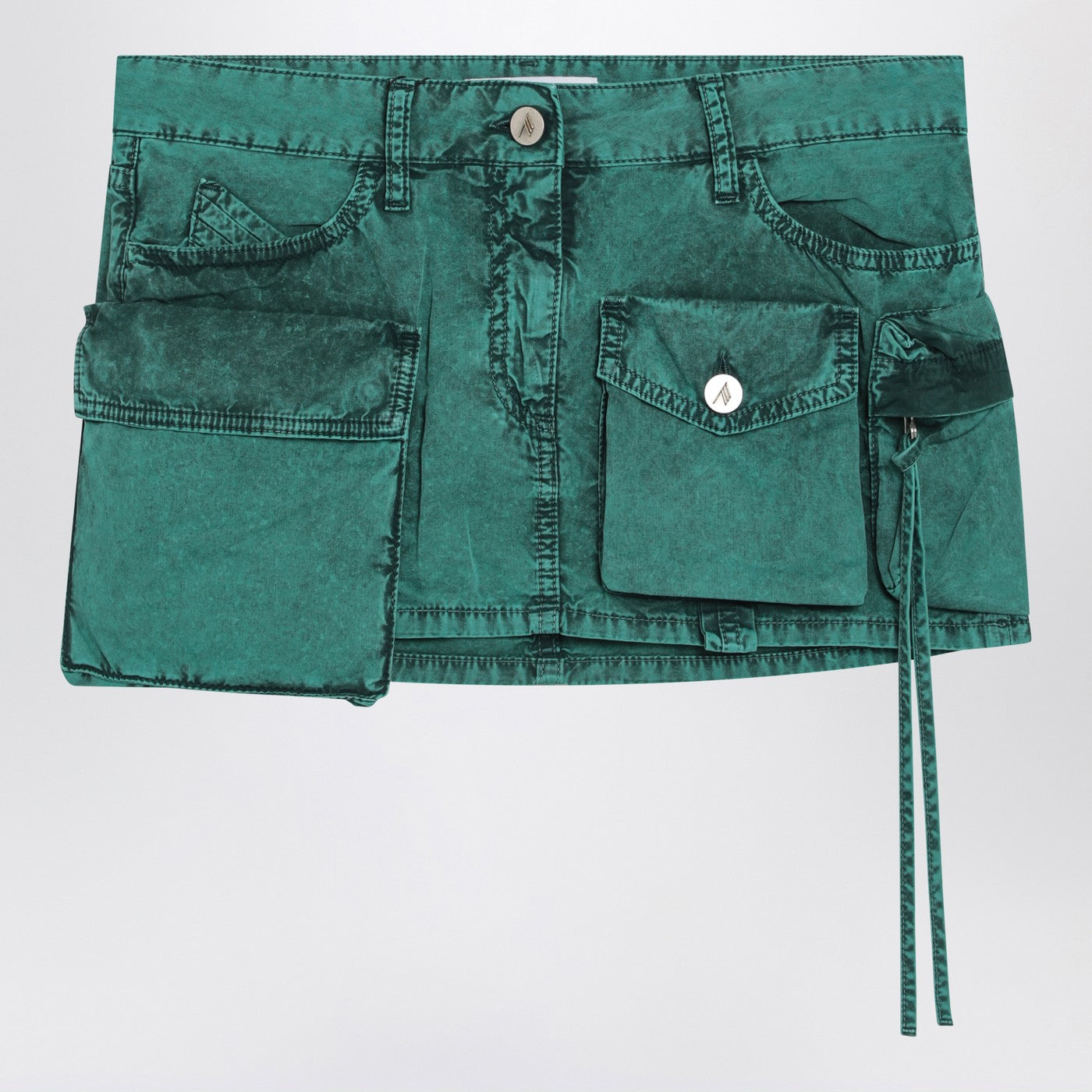 The Attico Fay Green Cargo Miniskirt Women THE ATTICO