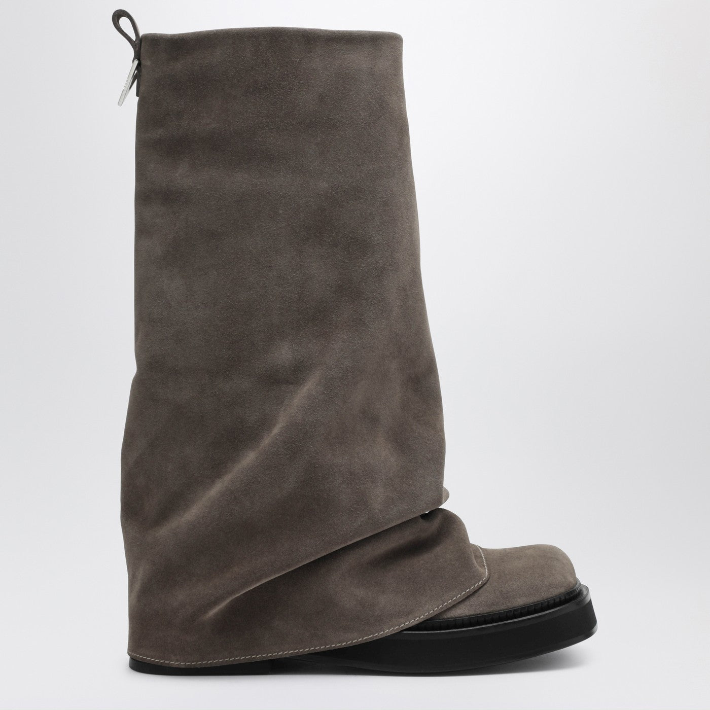 The Attico Robin Taupe Suede Combat Boots Women THE ATTICO