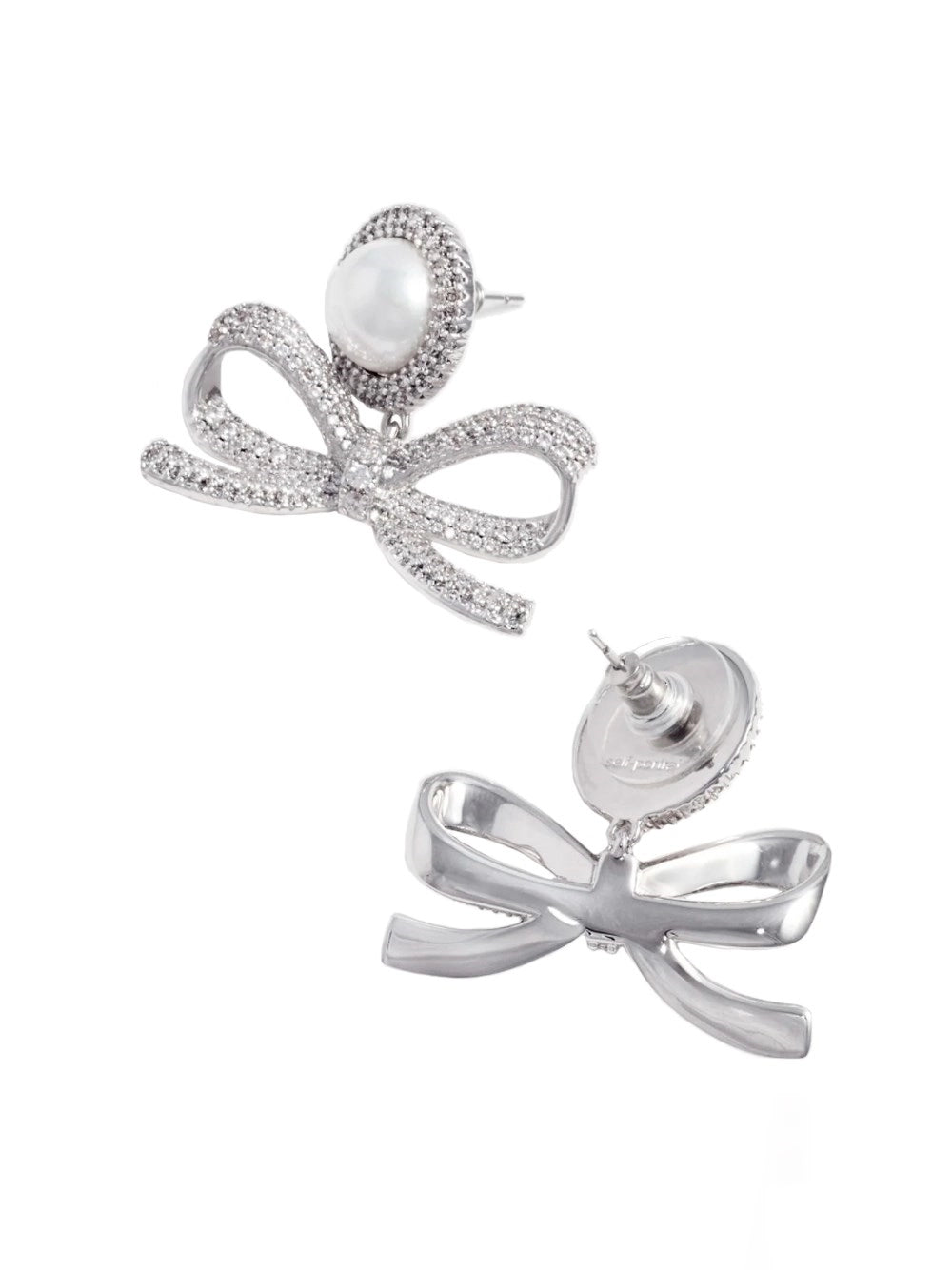 Self-Portrait Women Pearl Bow Drop Earrings SELF-PORTRAIT