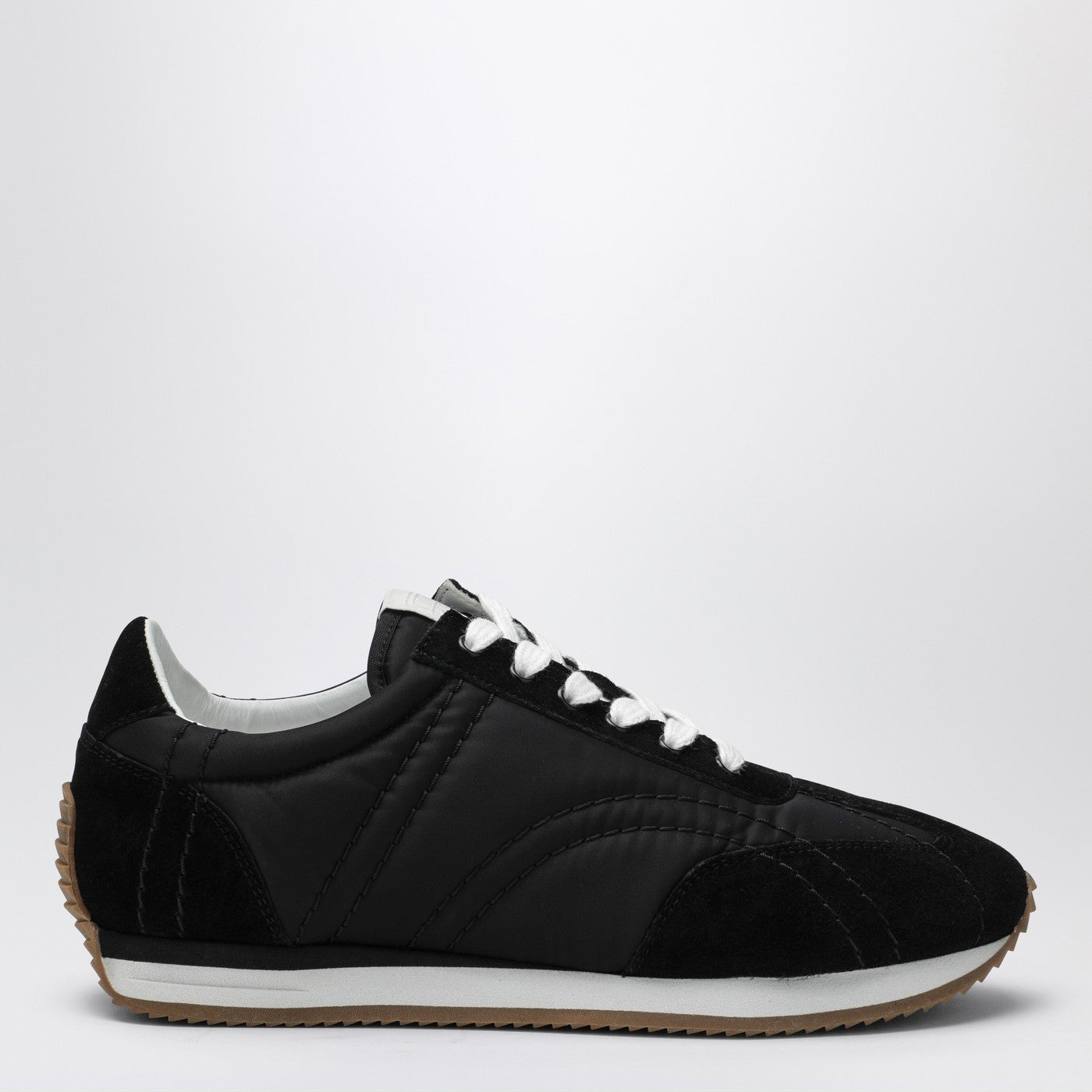 Toteme Black Sneakers In Suede And Fabric Women TOTEME