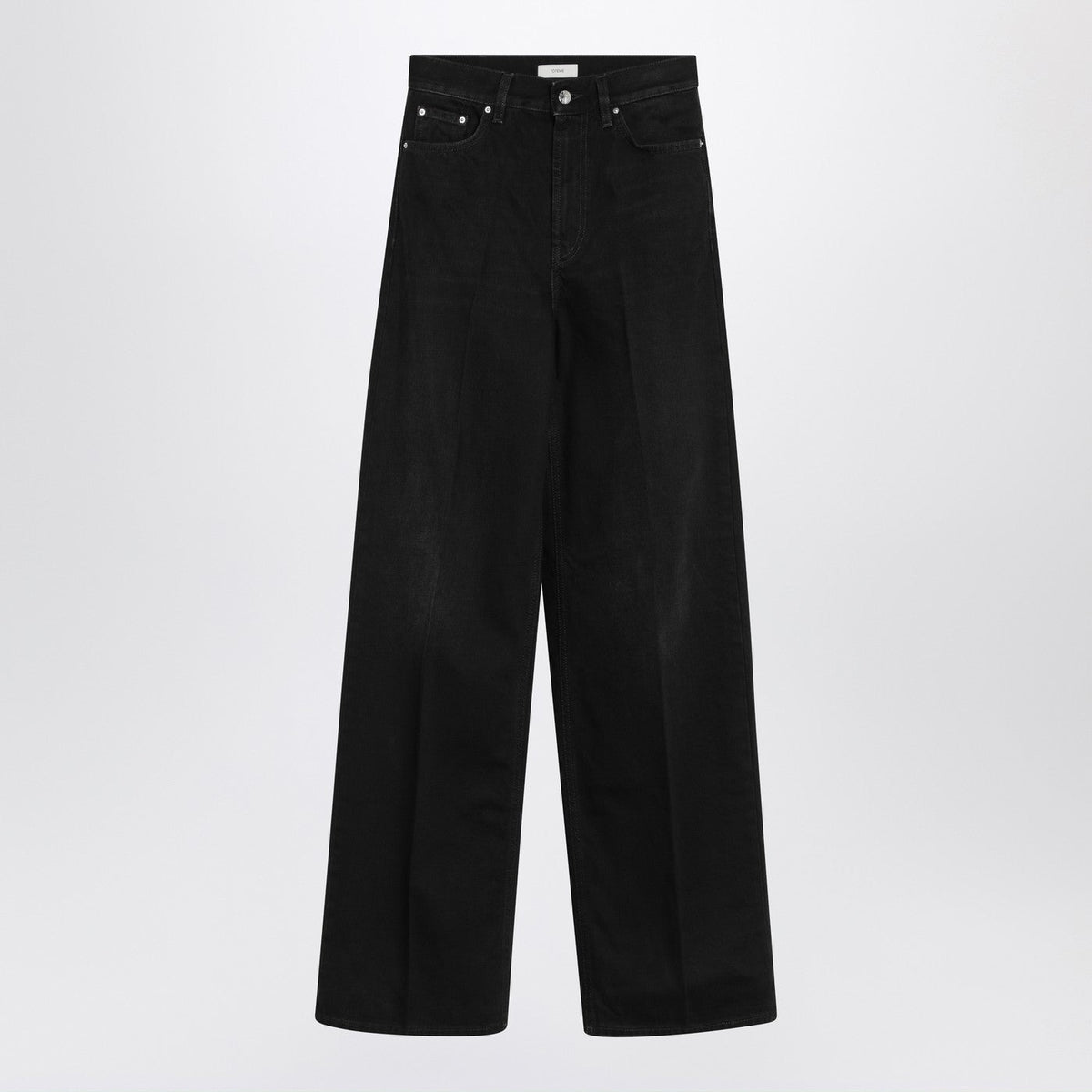 Toteme Black Trousers In Organic Cotton Women TOTEME