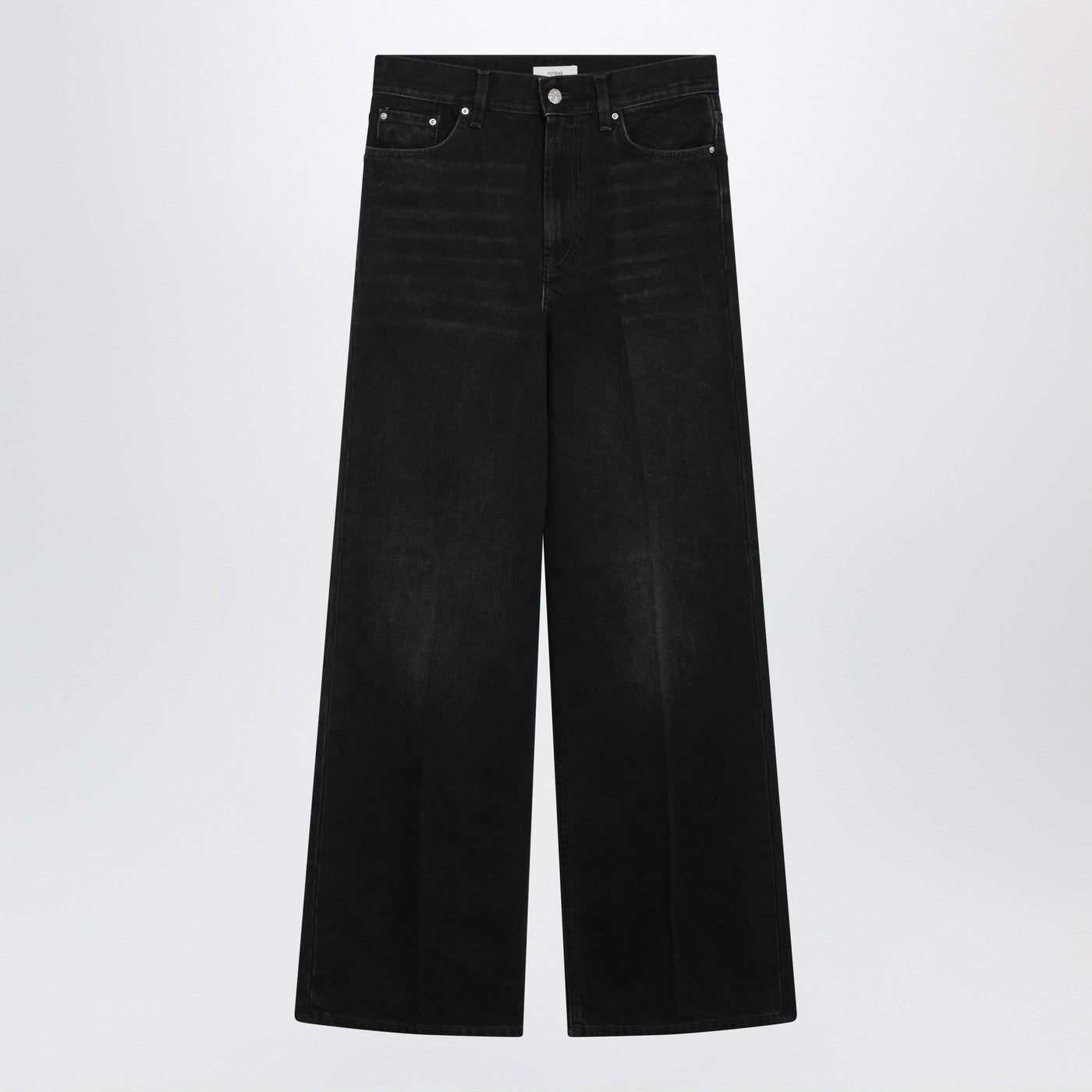 Toteme Black Faded Effect Jeans In Organic Cotton Women TOTEME
