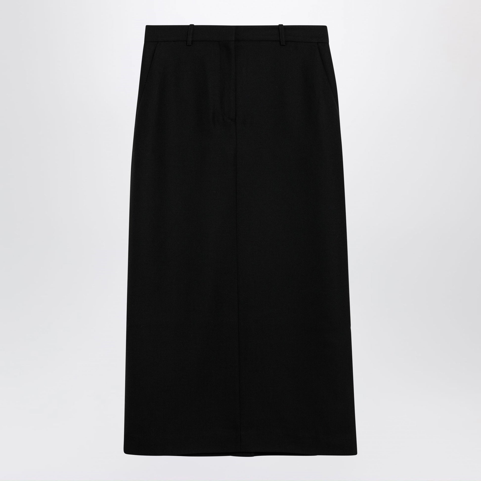 Toteme Black Maxi Skirt In Wool Blend Women TOTEME