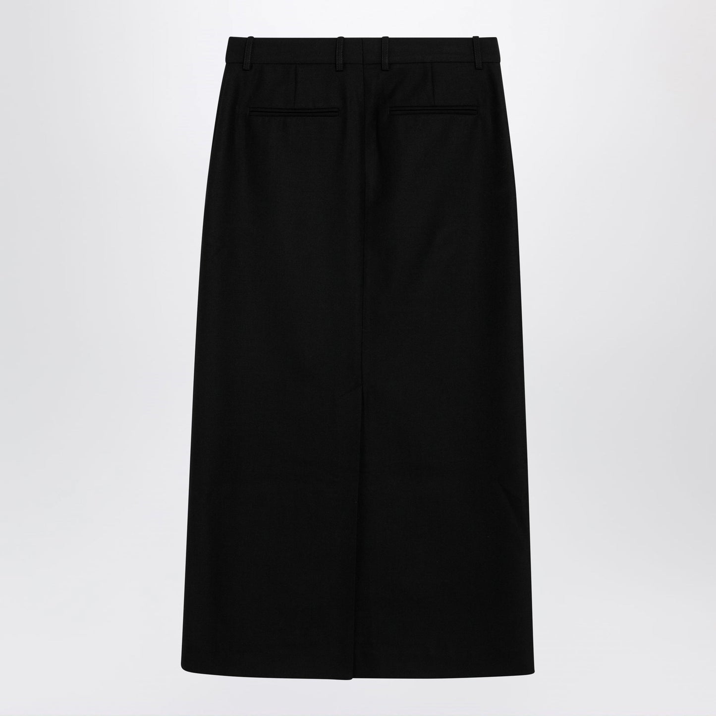 Toteme Black Maxi Skirt In Wool Blend Women TOTEME