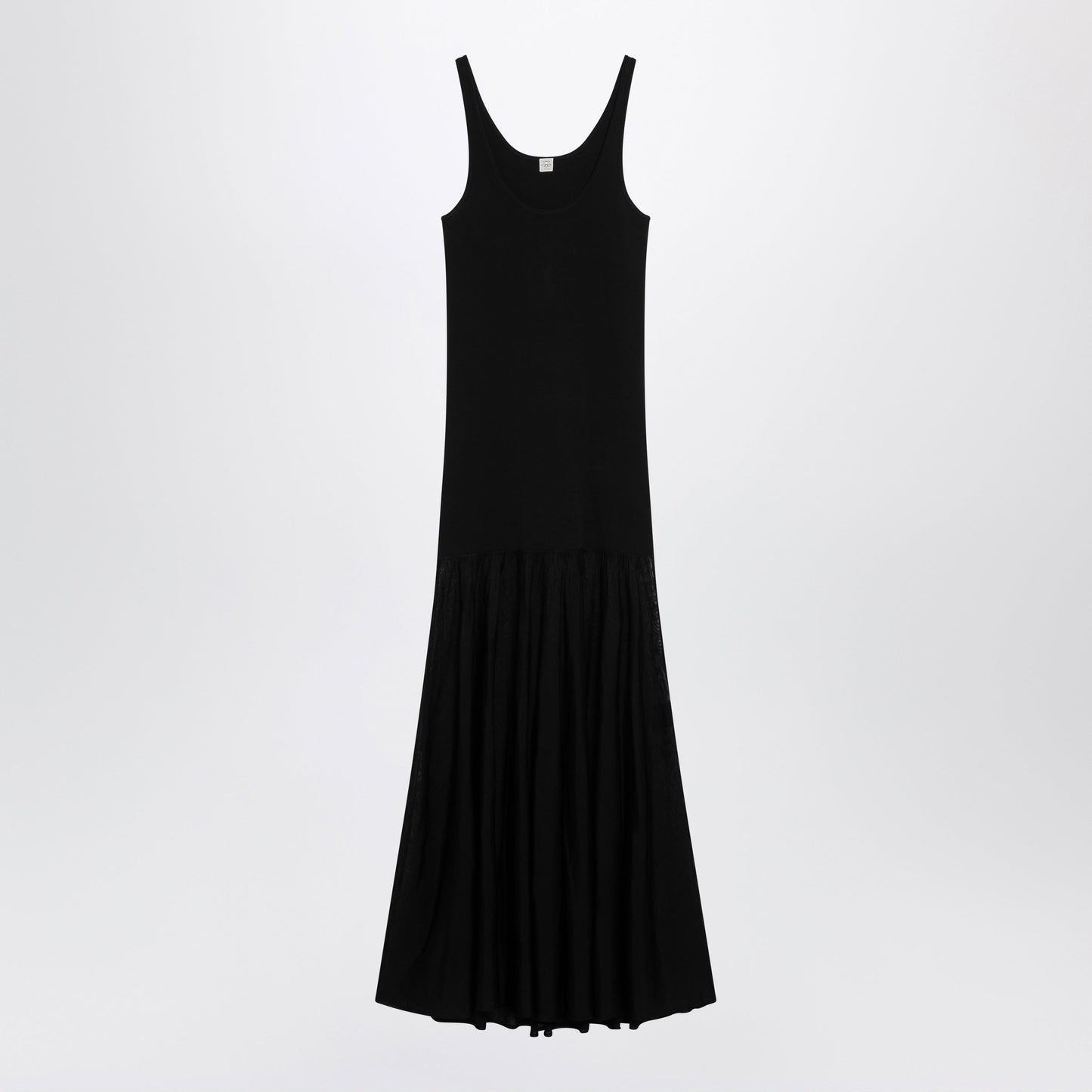 Toteme Black Long Dress In Viscose Knit Women TOTEME