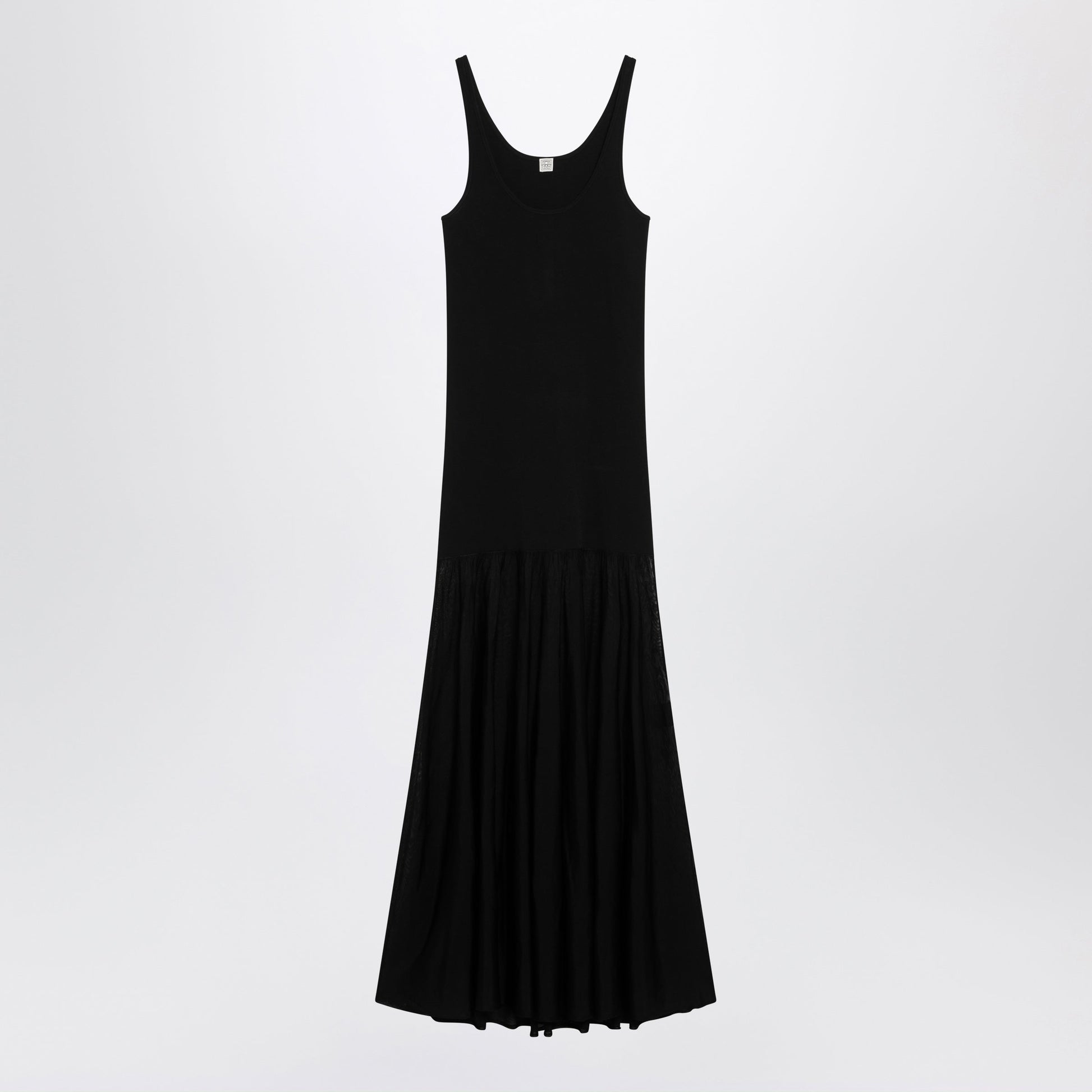 Toteme Black Long Dress In Viscose Knit Women TOTEME