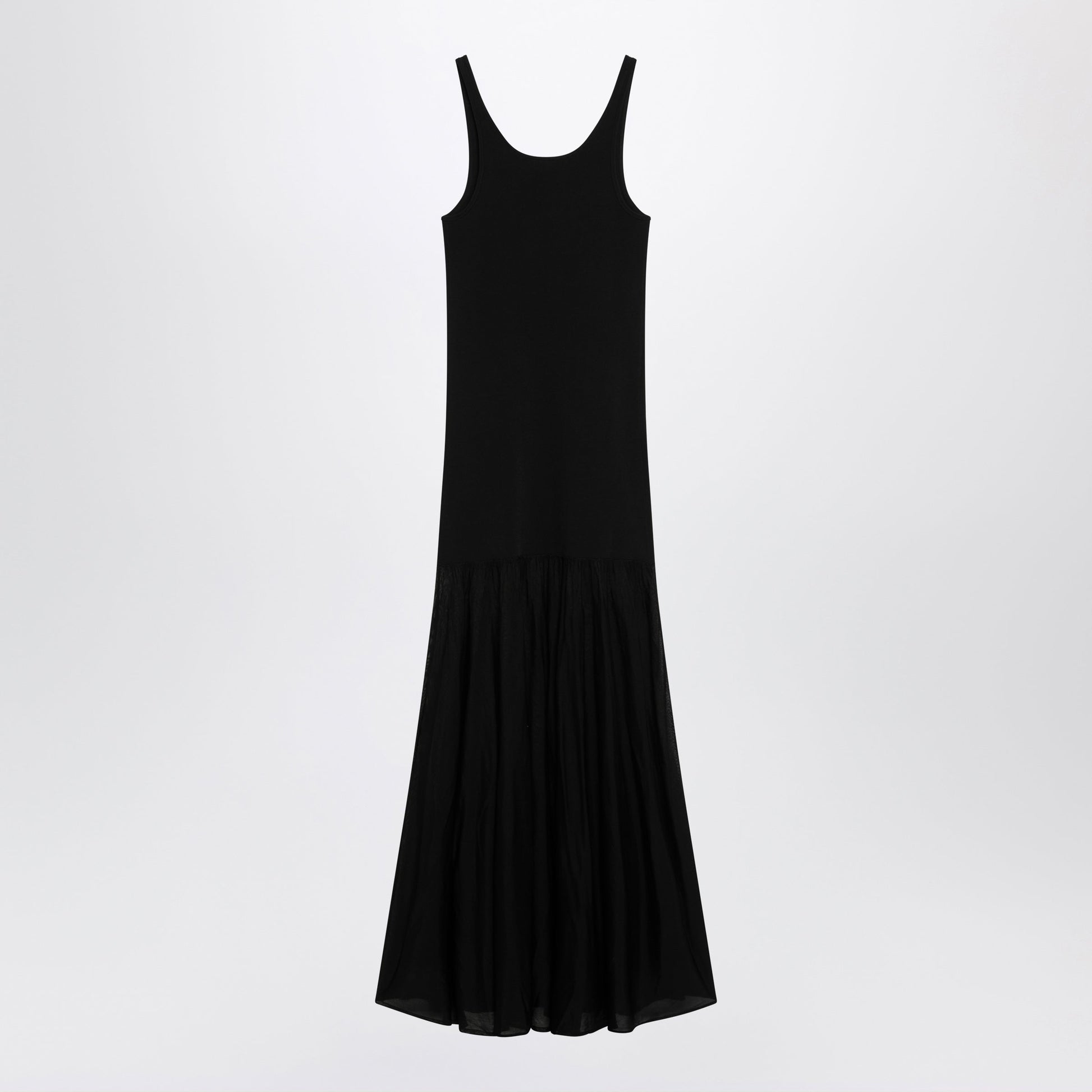 Toteme Black Long Dress In Viscose Knit Women TOTEME