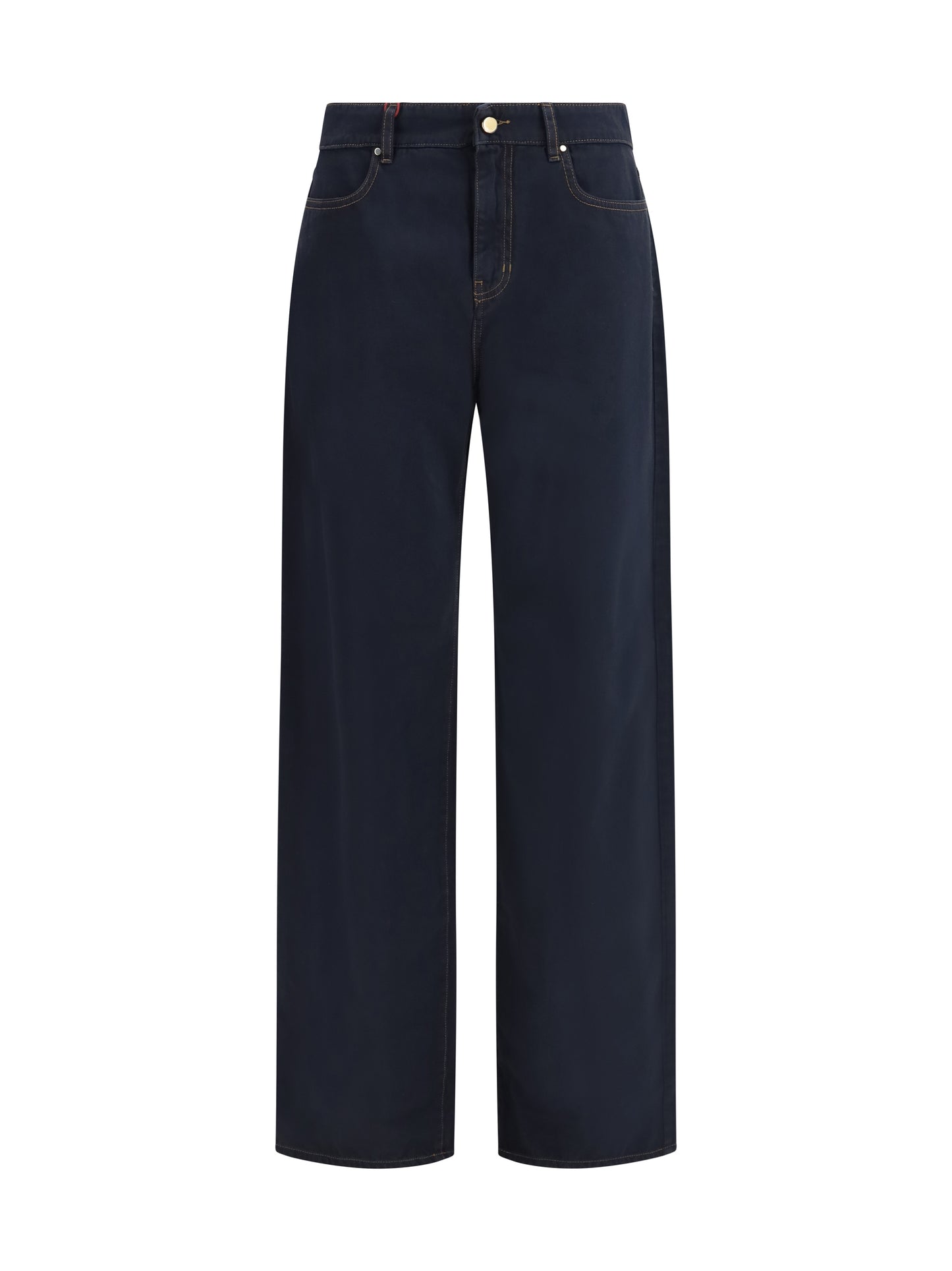 Max Mara Studio Women Baggy Pants In Pure Cotton Satin MAX MARA STUDIO