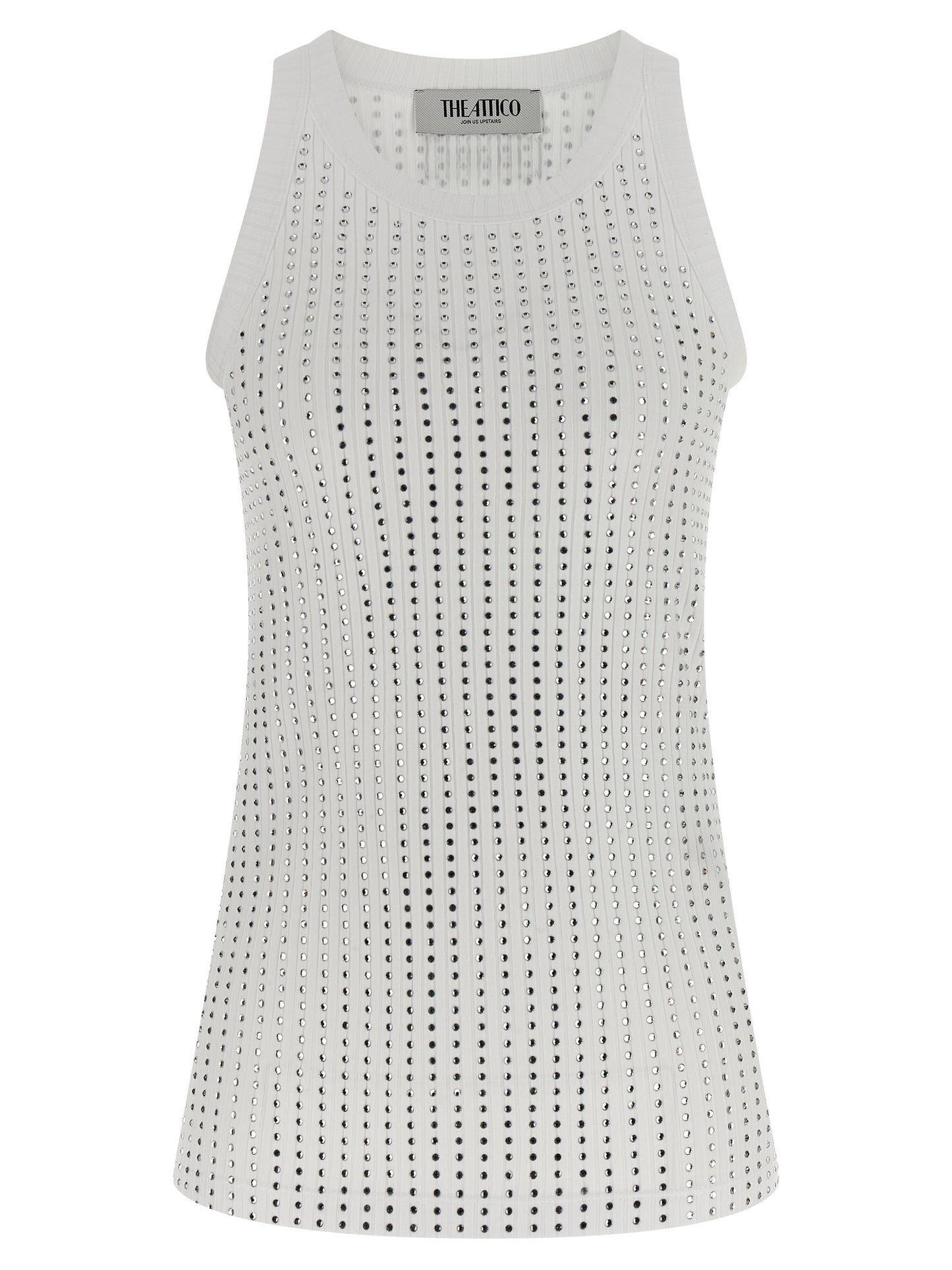 The Attico Women Rhinestone Tank Top THE ATTICO