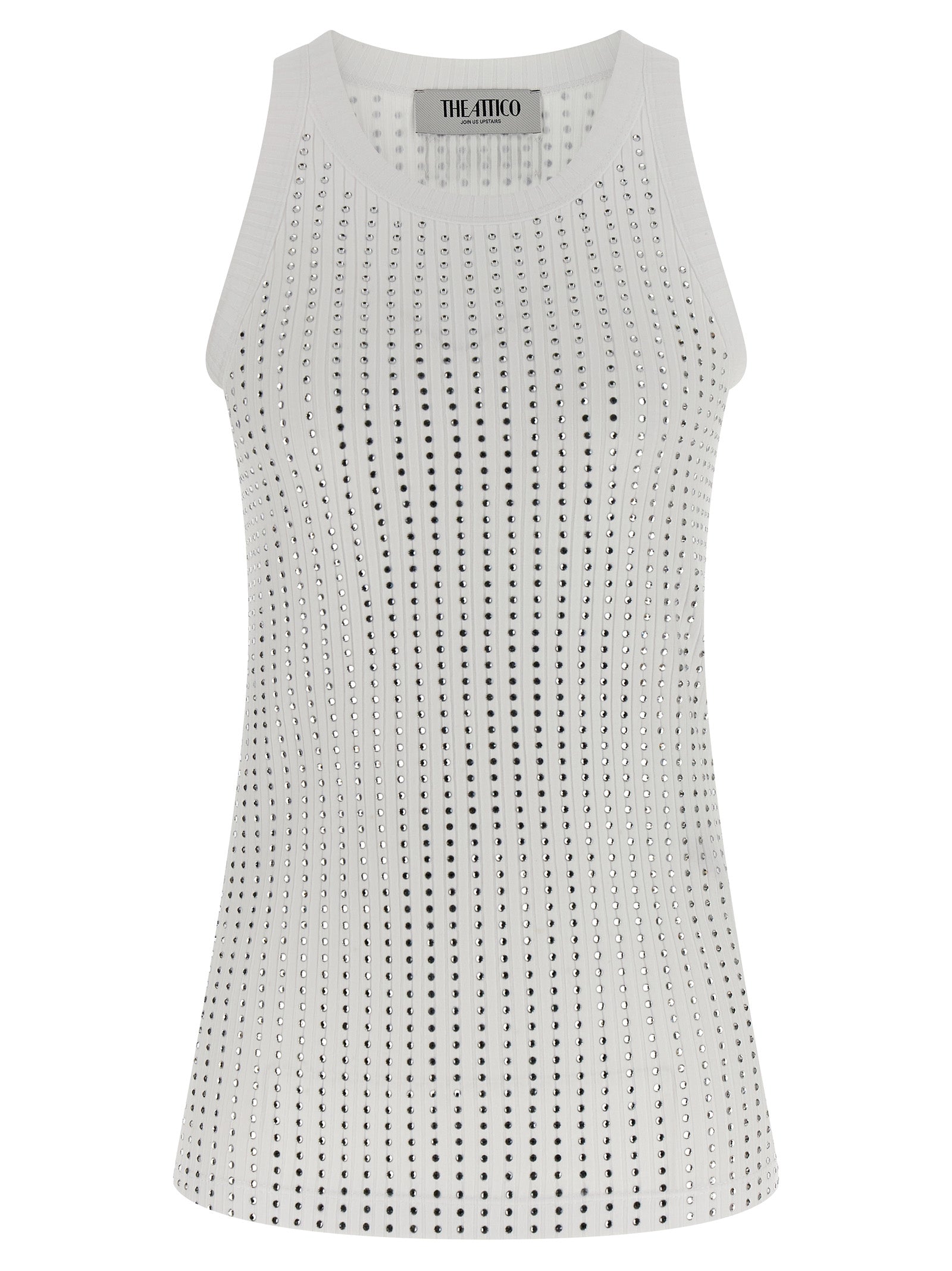 The Attico Women Rhinestone Tank Top THE ATTICO