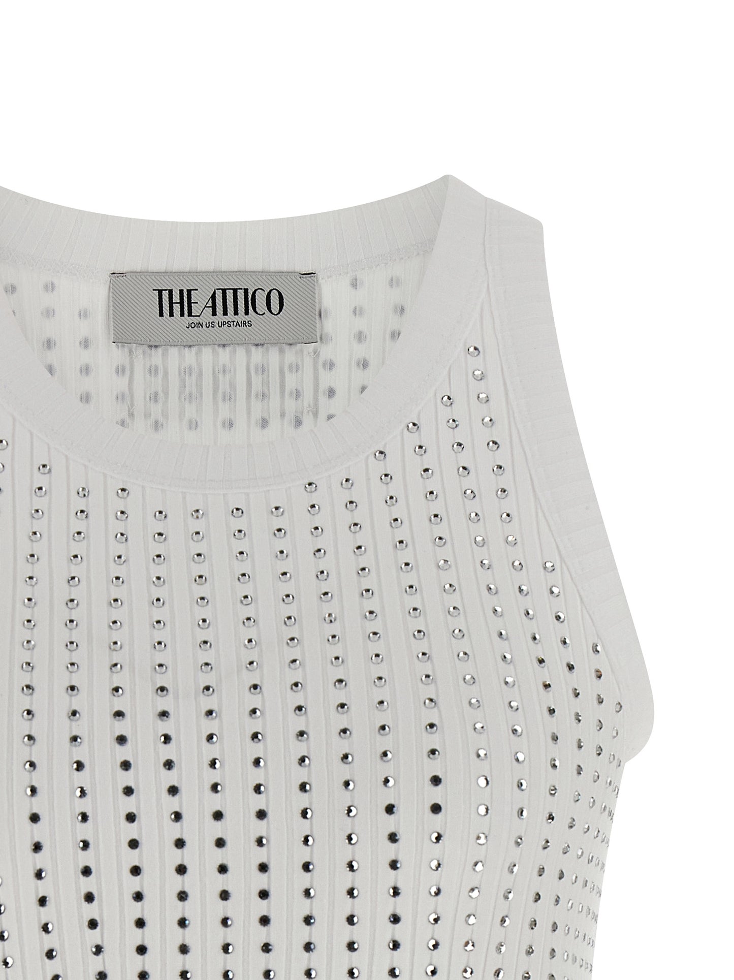 The Attico Women Rhinestone Tank Top THE ATTICO