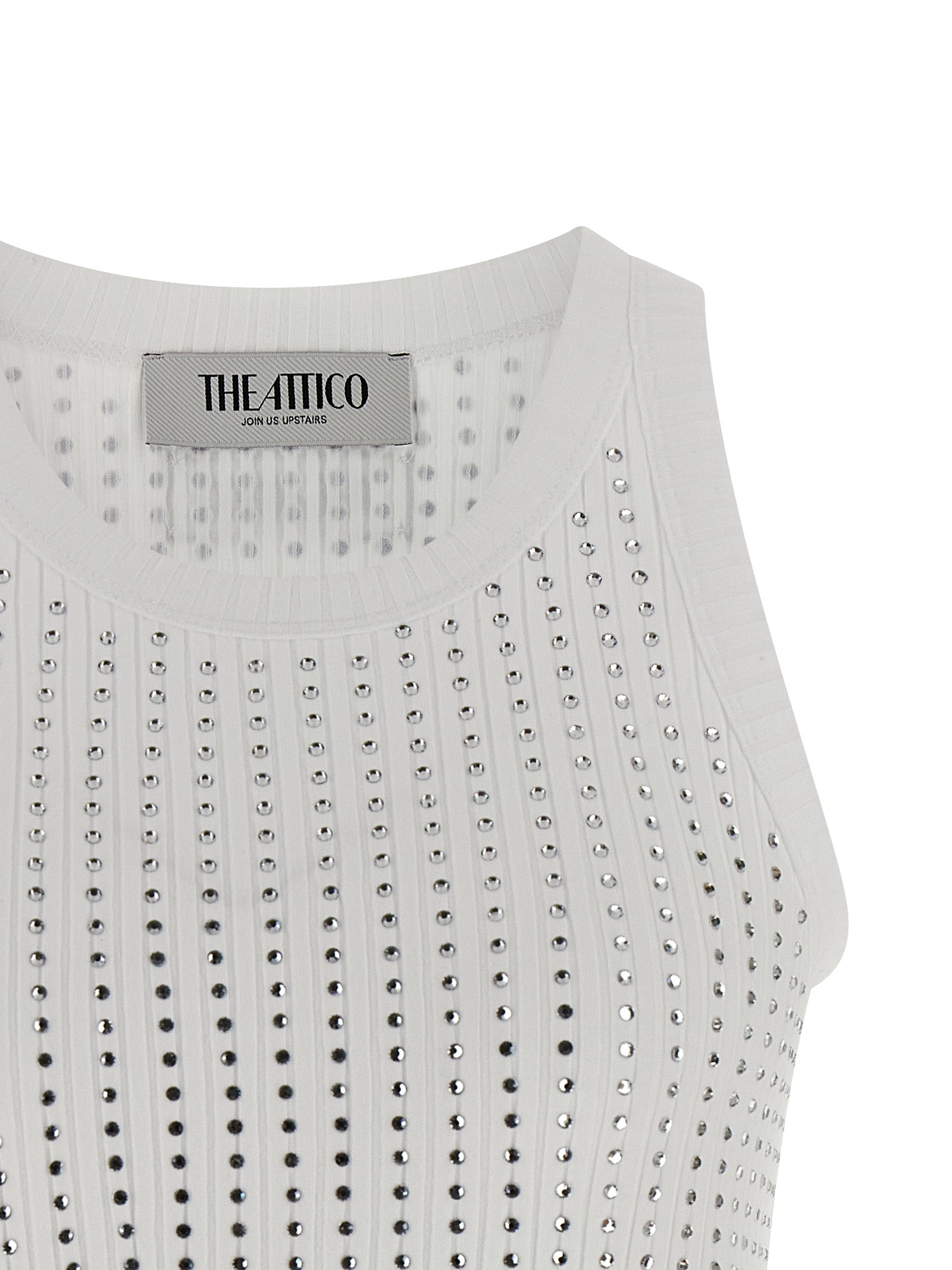 The Attico Women Rhinestone Tank Top THE ATTICO