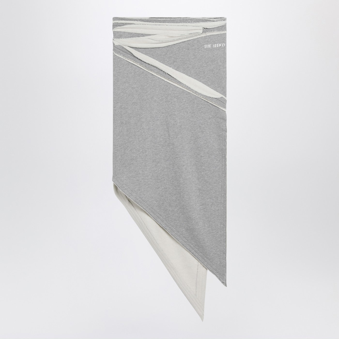The Attico Asymmetric Grey Melange Cotton Skirt Women THE ATTICO