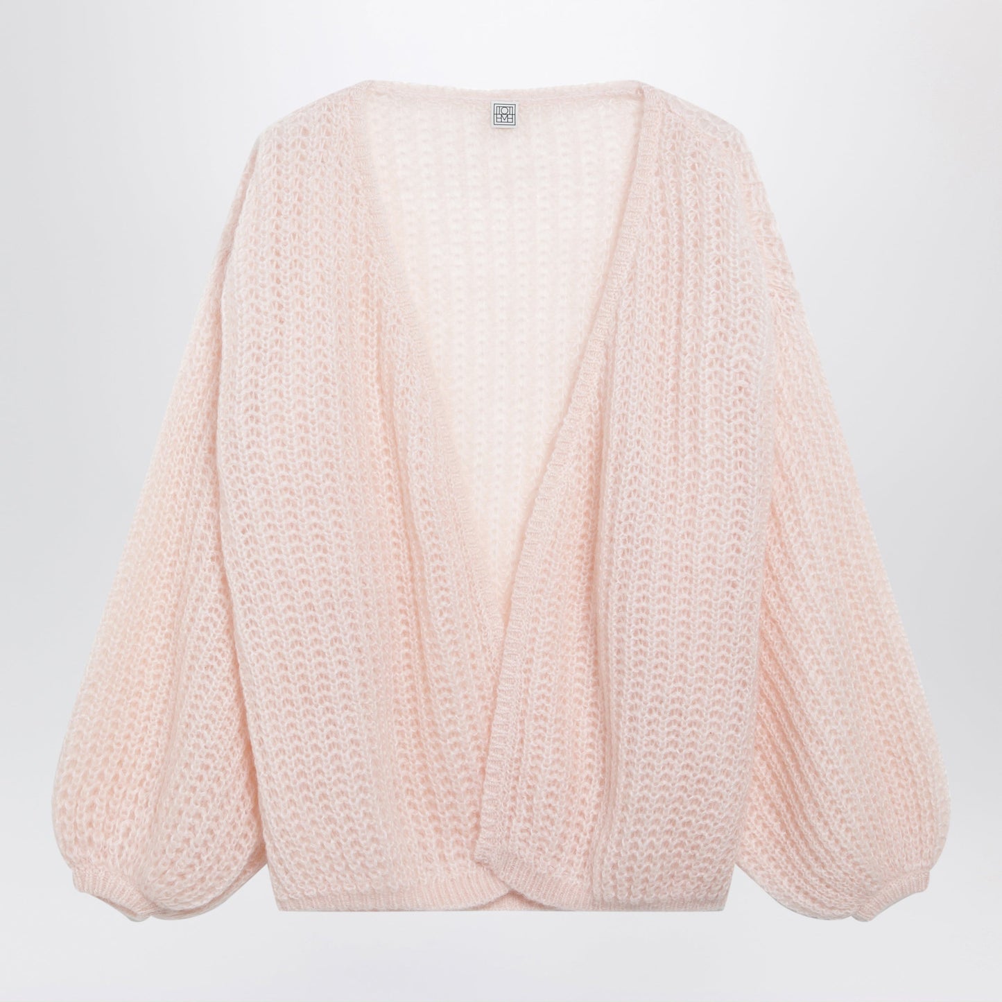 Toteme Light Pink Mohair-Blend Knit Cardigan Women TOTEME