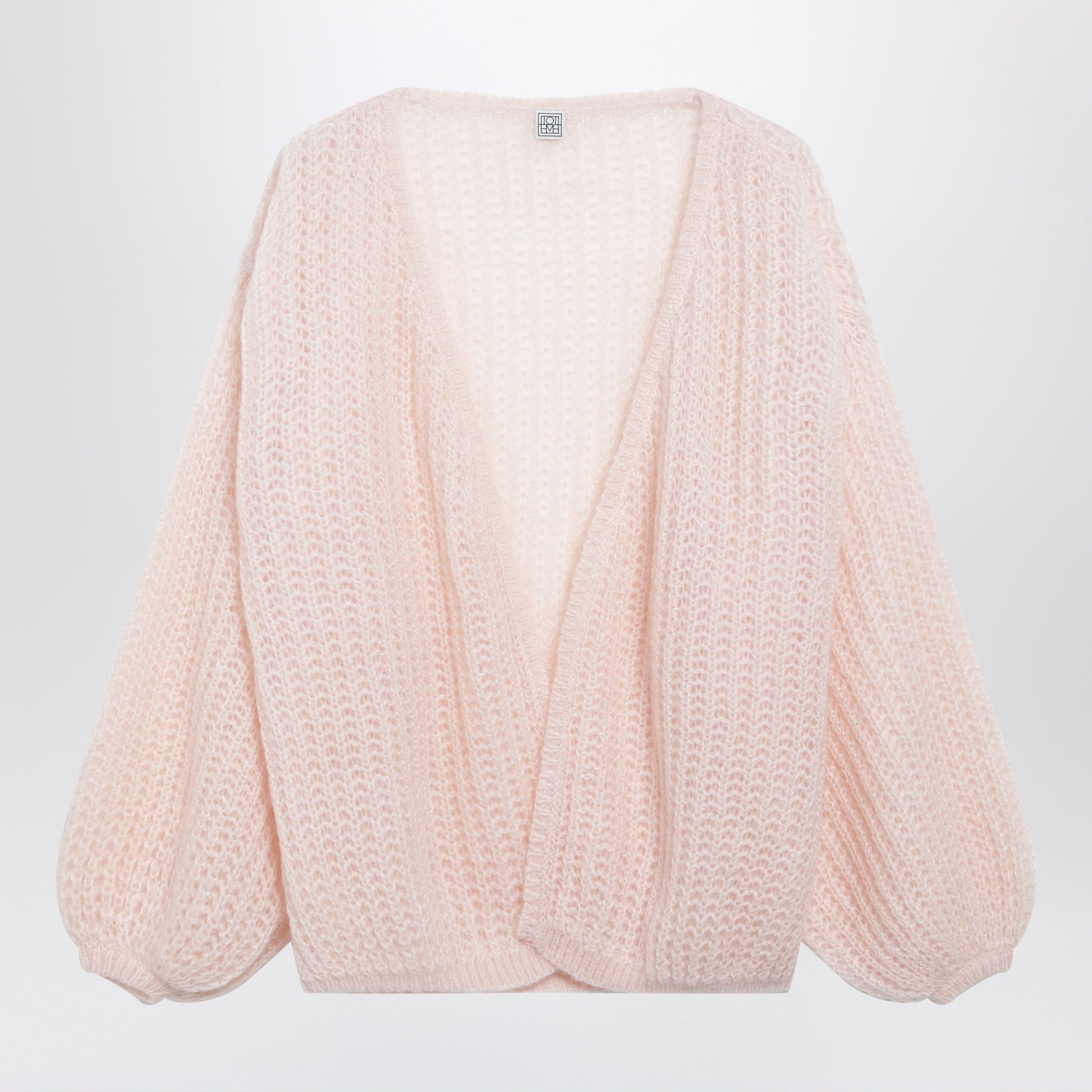 Toteme Light Pink Mohair-Blend Knit Cardigan Women TOTEME