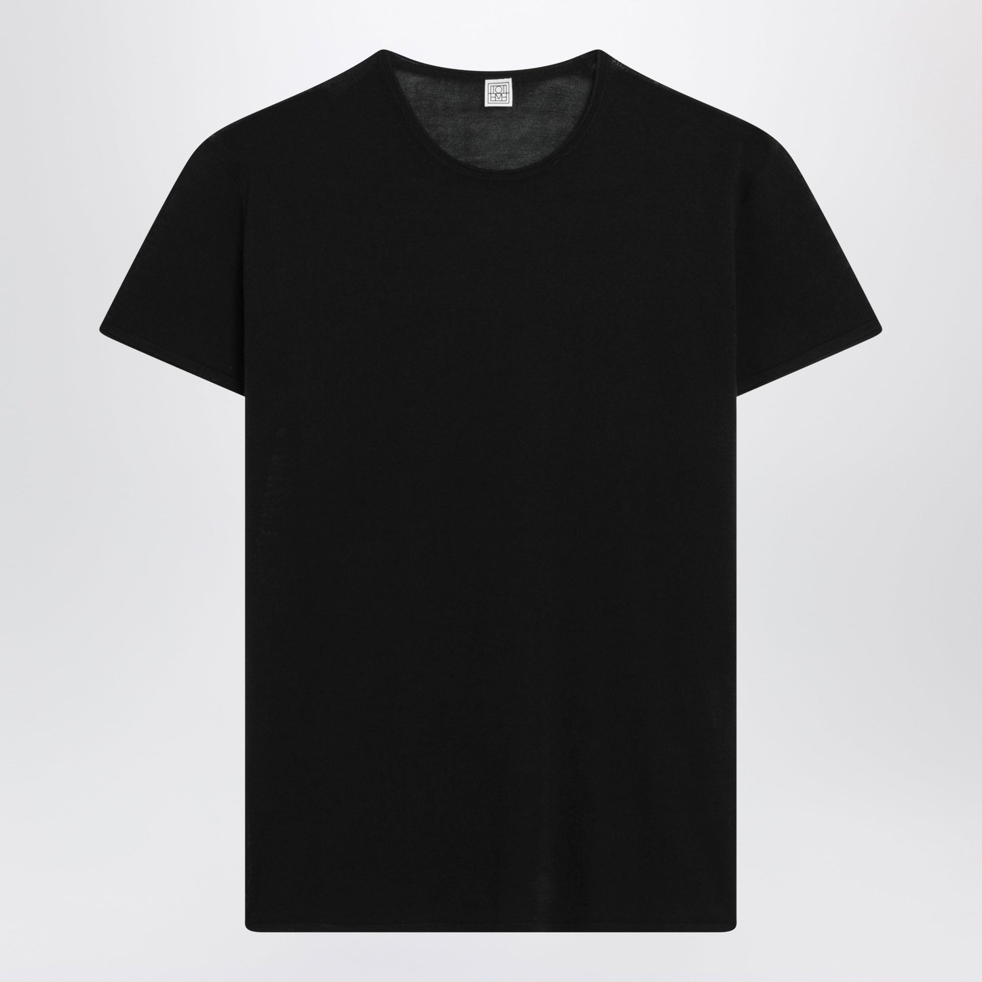Toteme Black Silk Crãªpe T-Shirt Women TOTEME