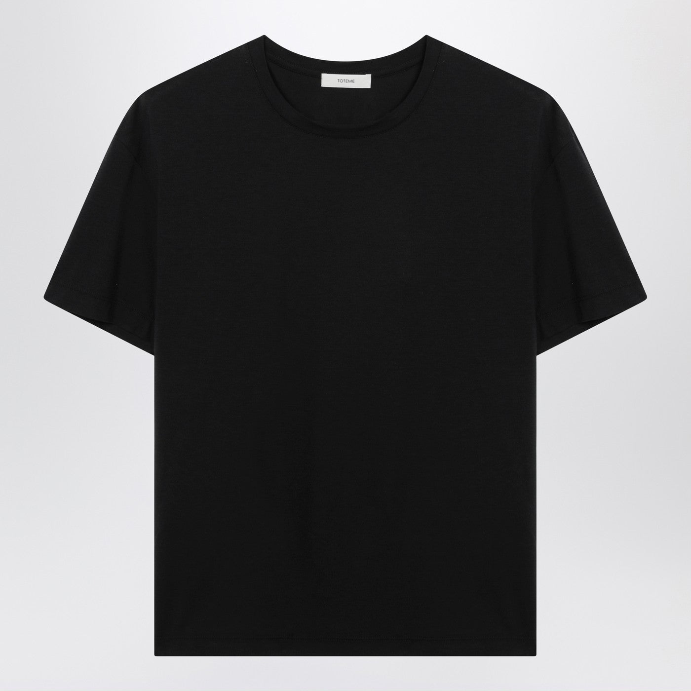 Toteme Black Organic Cotton-Blend T-Shirt Women TOTEME