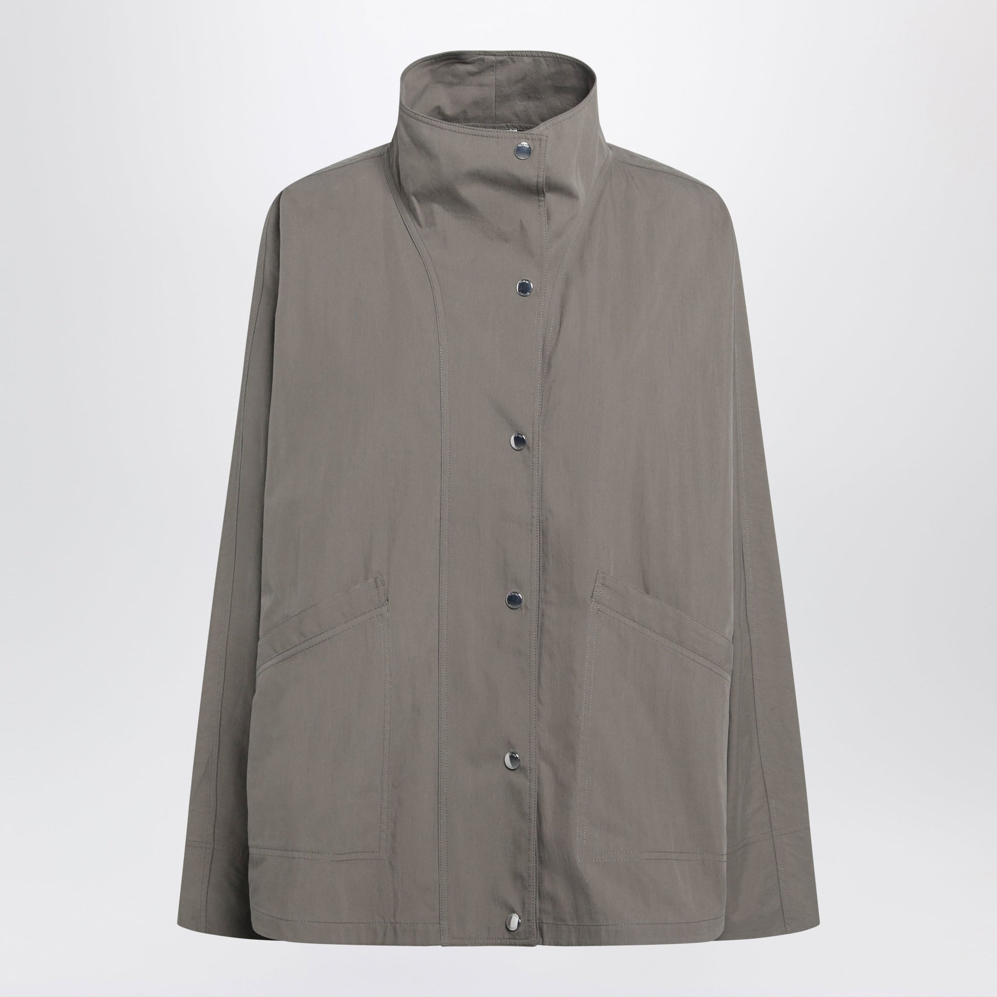 Toteme Windbreaker In Clove Grey Cotton Blend Women TOTEME